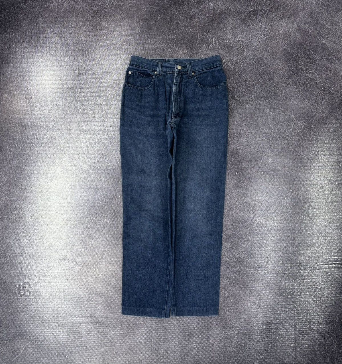 Vintage Fendi Women's Straight Fit Blue Italian Denim Jeans