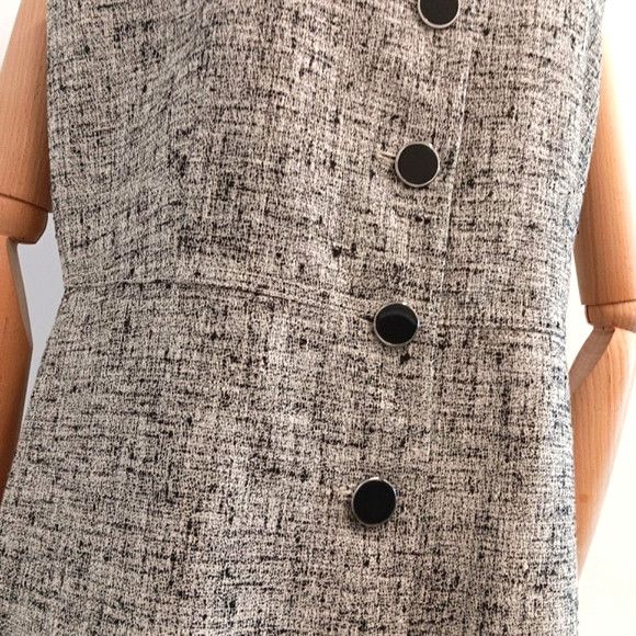 Lafayette 148 Lafayette 148 Linen-Blend Sleeveless Button Front Dress - 10 Size L / US 10 / IT 46 - 3 Thumbnail