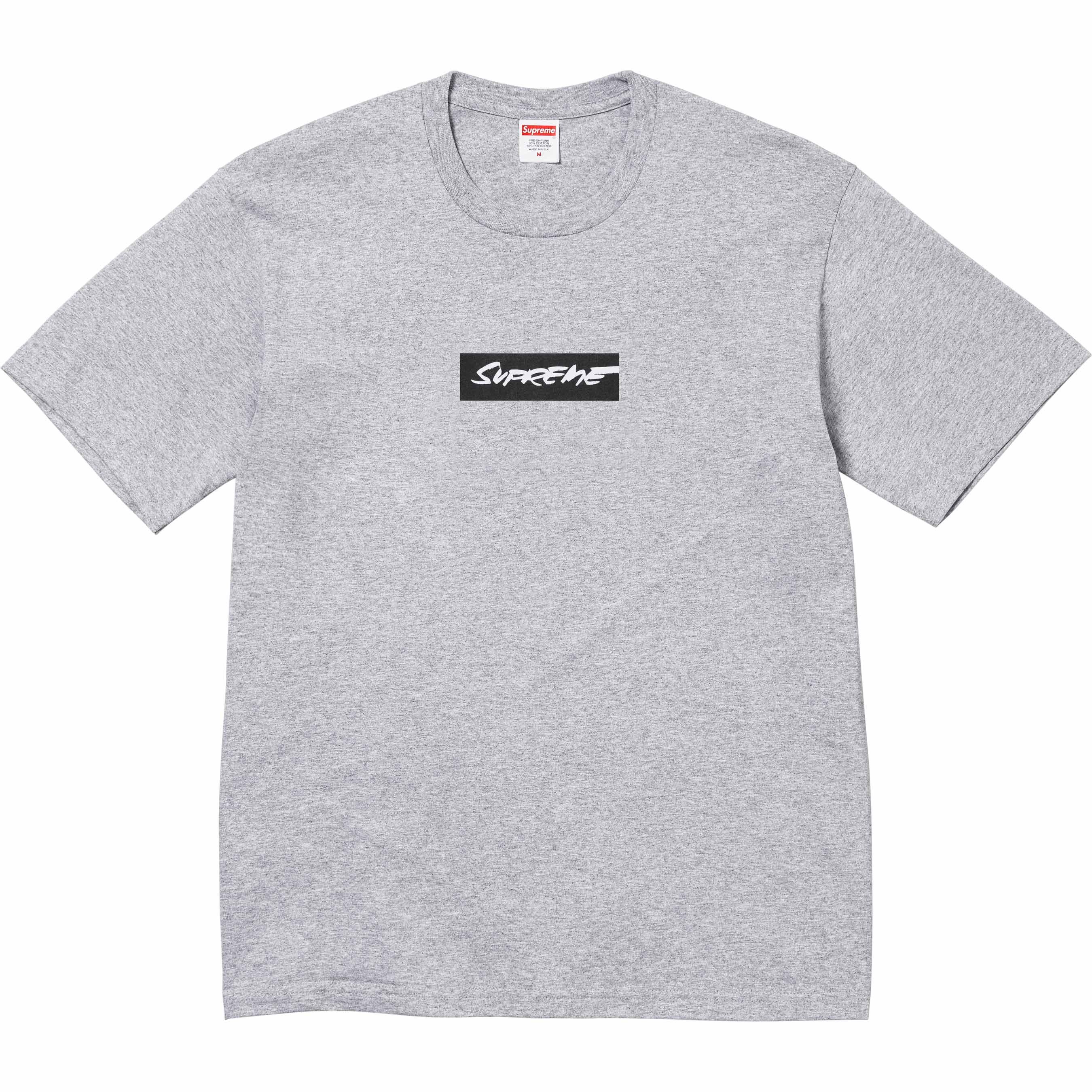 image of Futura Box Logo Tee in Heather Grey, Men's (Size Small)