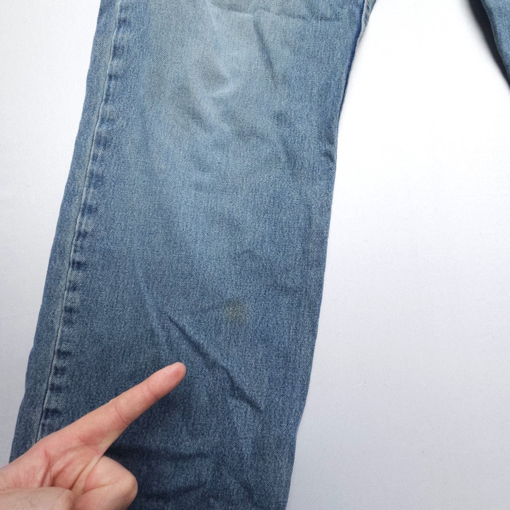 Vintage VTG Split Jeans Mens 36 x 30 Blue Streetwear 90s American Button Fly Baggy Jeans Size US 36 / EU 52 - 3 Thumbnail