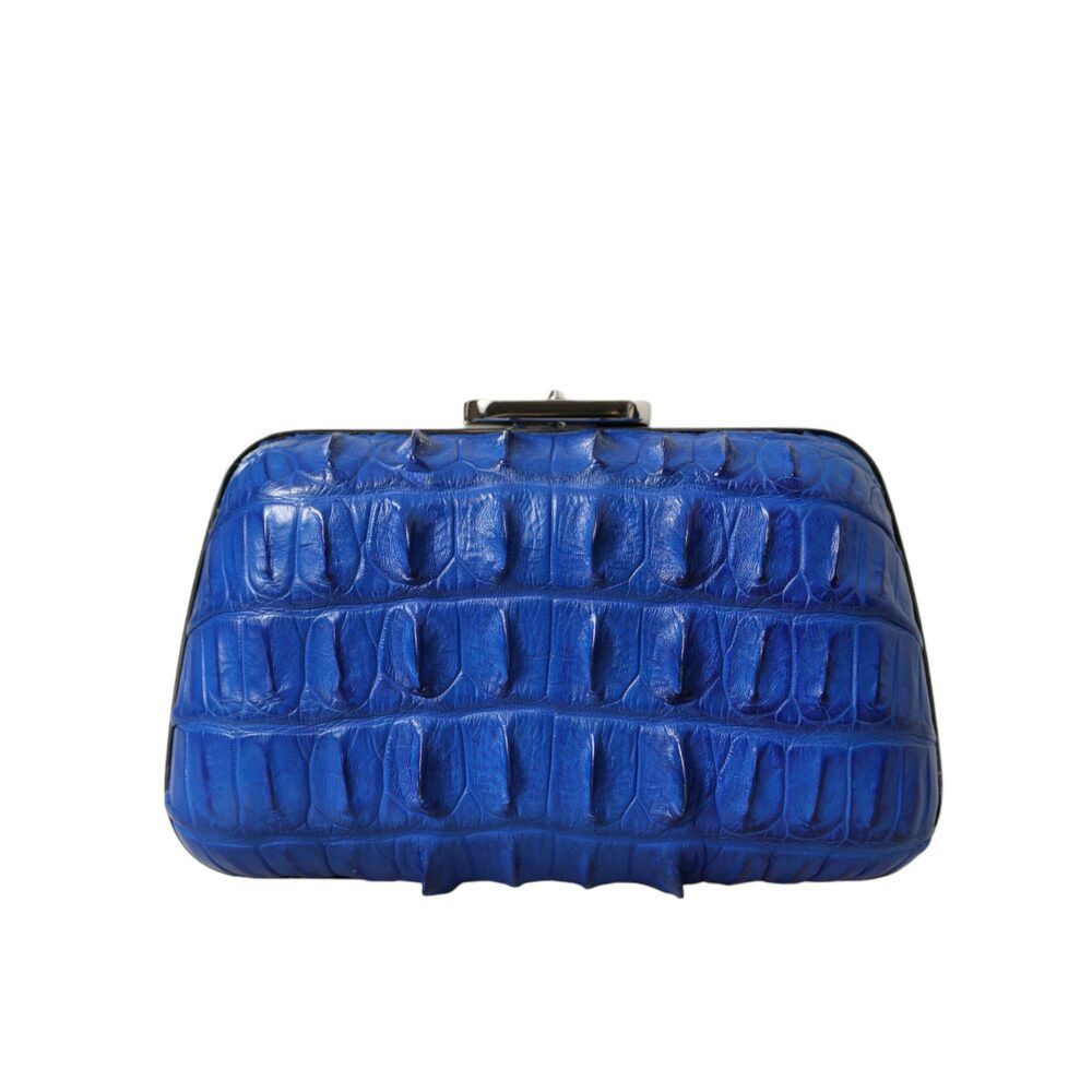 Balenciaga Balenciaga Electric Blue Crocodile Skin Clutch Size ONE SIZE - 4 Thumbnail