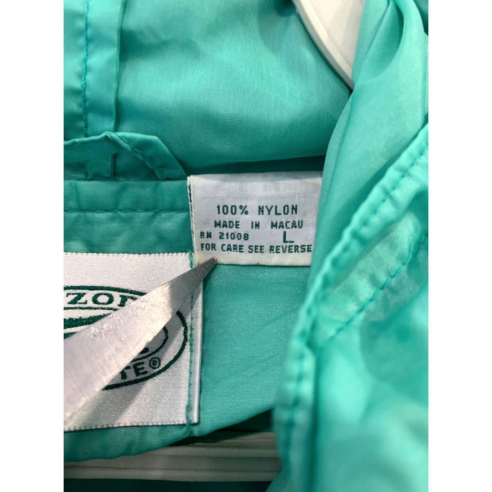 Izod VINTAGE IZOD Lacoste Anorak Windbreaker Jacket Men’s Large Teal Mint Hooded 80s Size US L / EU 52-54 / 3 - 4 Thumbnail