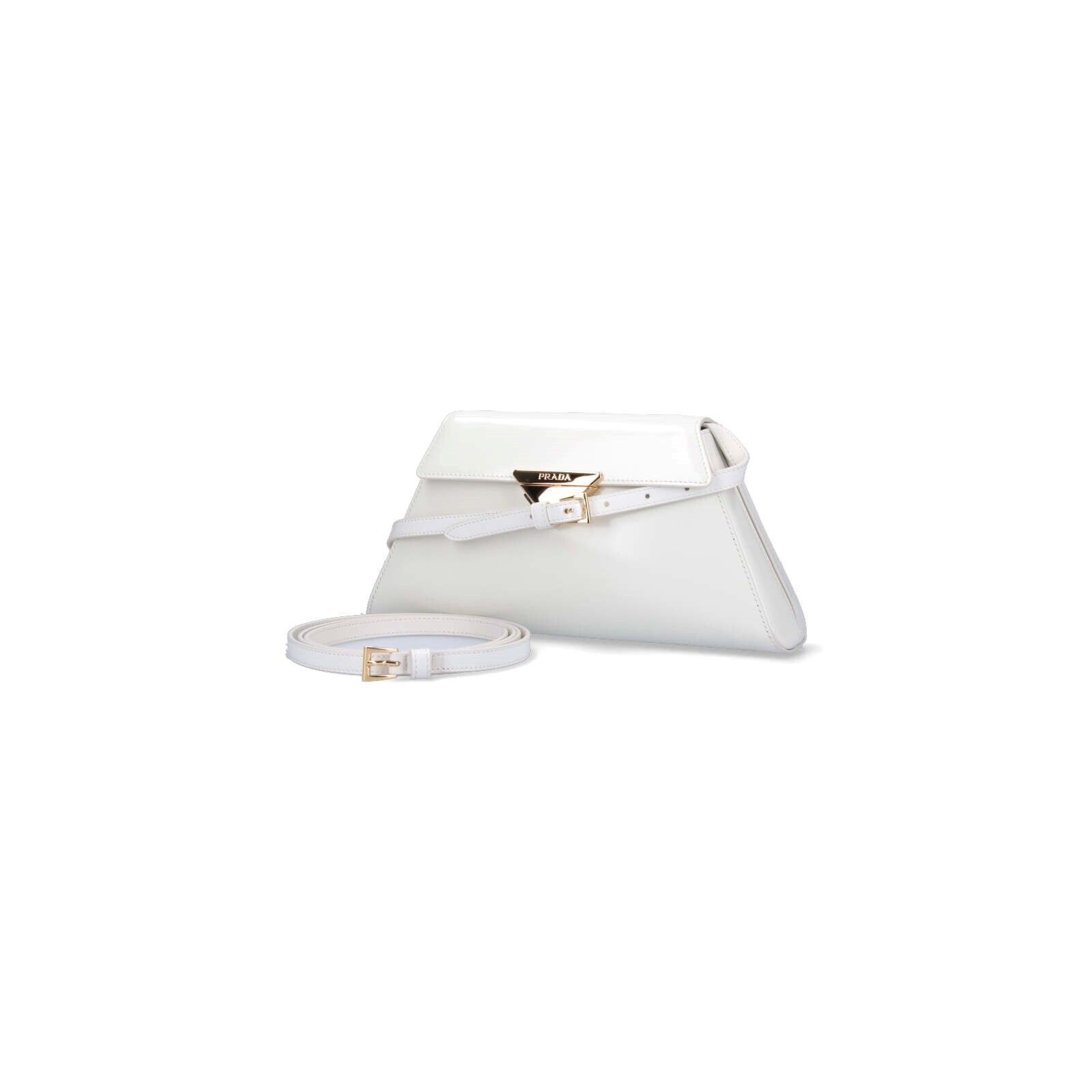 Prada PRADA White Leather Shoulder Bag New And Authentic Size ONE SIZE - 2 Thumbnail