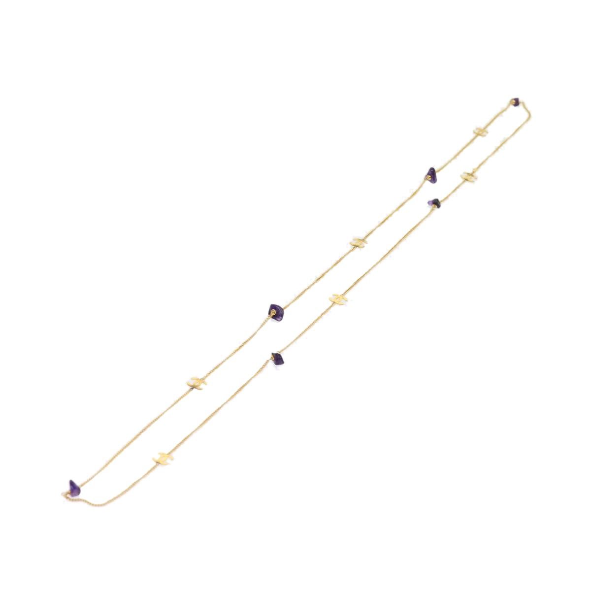 Chanel Chanel Coco Mark Stone Necklace Size ONE SIZE - 1 Thumbnail