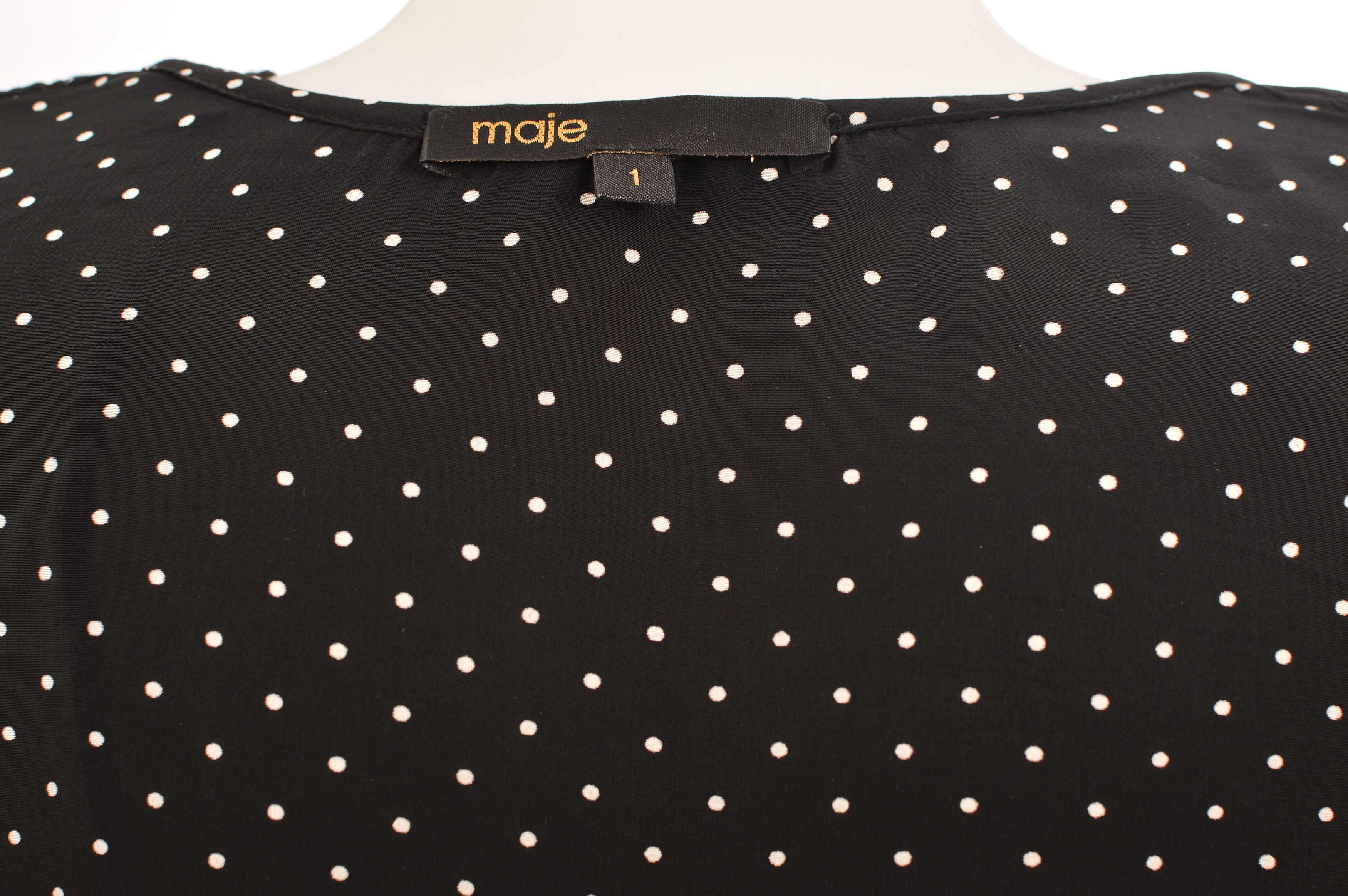 Maje Maje Viscose Polka Dot Blouse Top Shirt Size S / US 4 / IT 40 - 6 Thumbnail