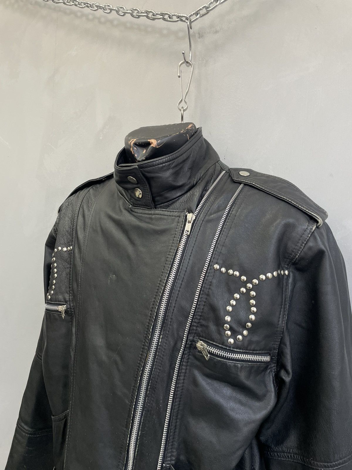 Schott Leather biker style moto jacket harley favidson legrandebleu Size US S / EU 44-46 / 1 - 2 Thumbnail