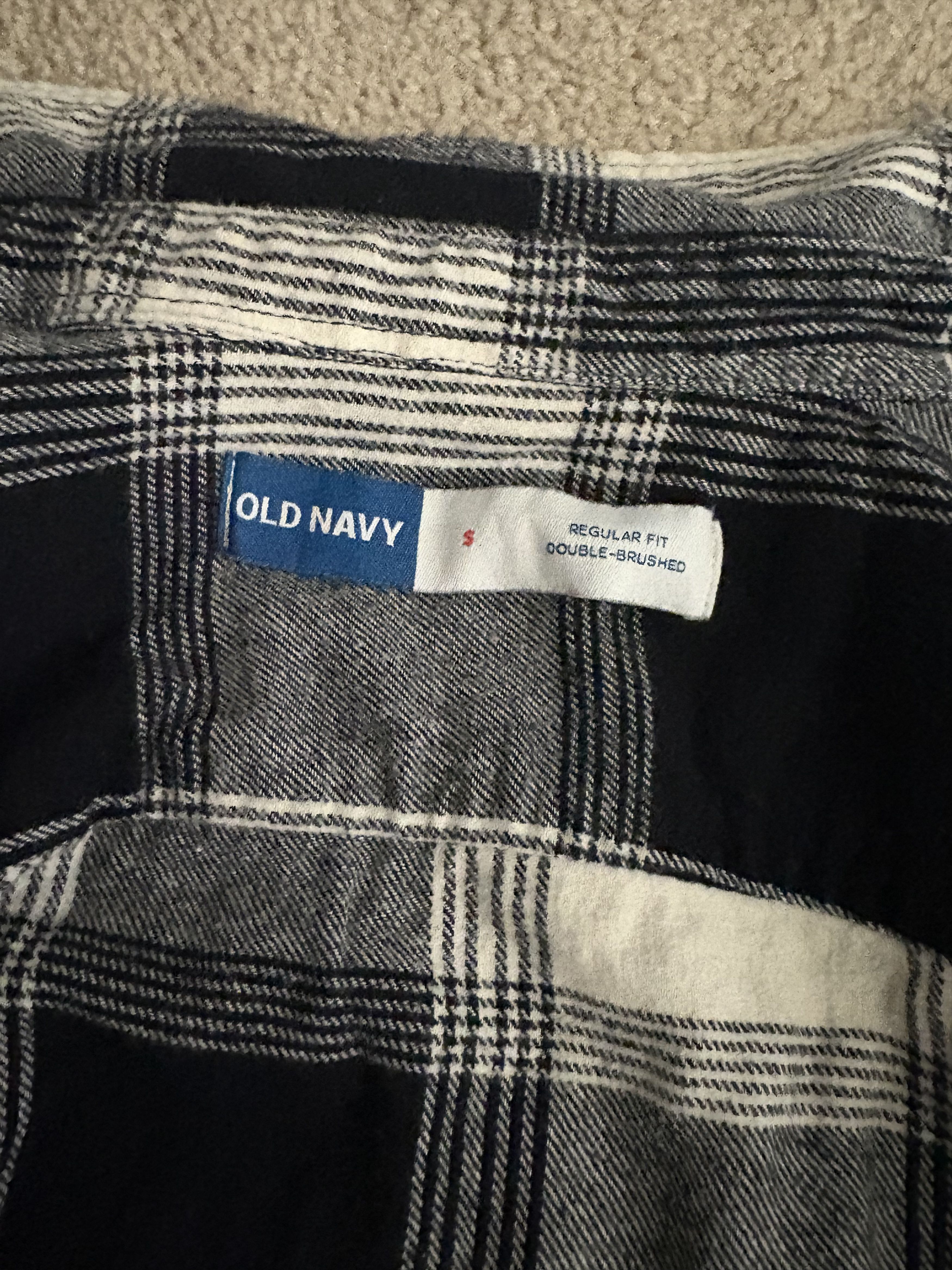 Old Navy Old Navy Classic Plaid Black/White Flannel Shirt Size US S / EU 44-46 / 1 - 3 Thumbnail