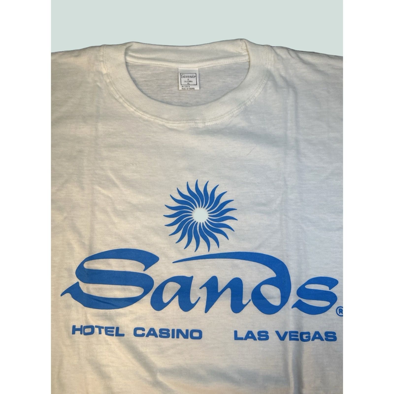 Logo 7 VINTAGE Sands Las Vegas T Shirt XL White Single Logo 90s USA Mens XS? Size US XL / EU 56 / 4 - 1 Thumbnail