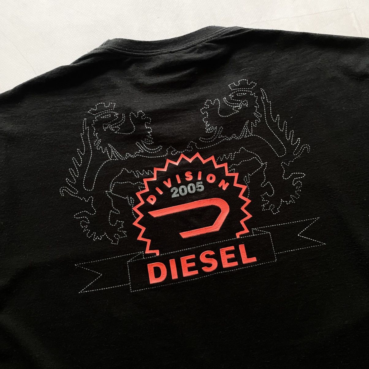 Diesel 00s Rare Diesel Big Logo Cute Ed Hardy Vibe T-Shirt Tee Y2K Size L / US 10 / IT 46 - 3 Thumbnail