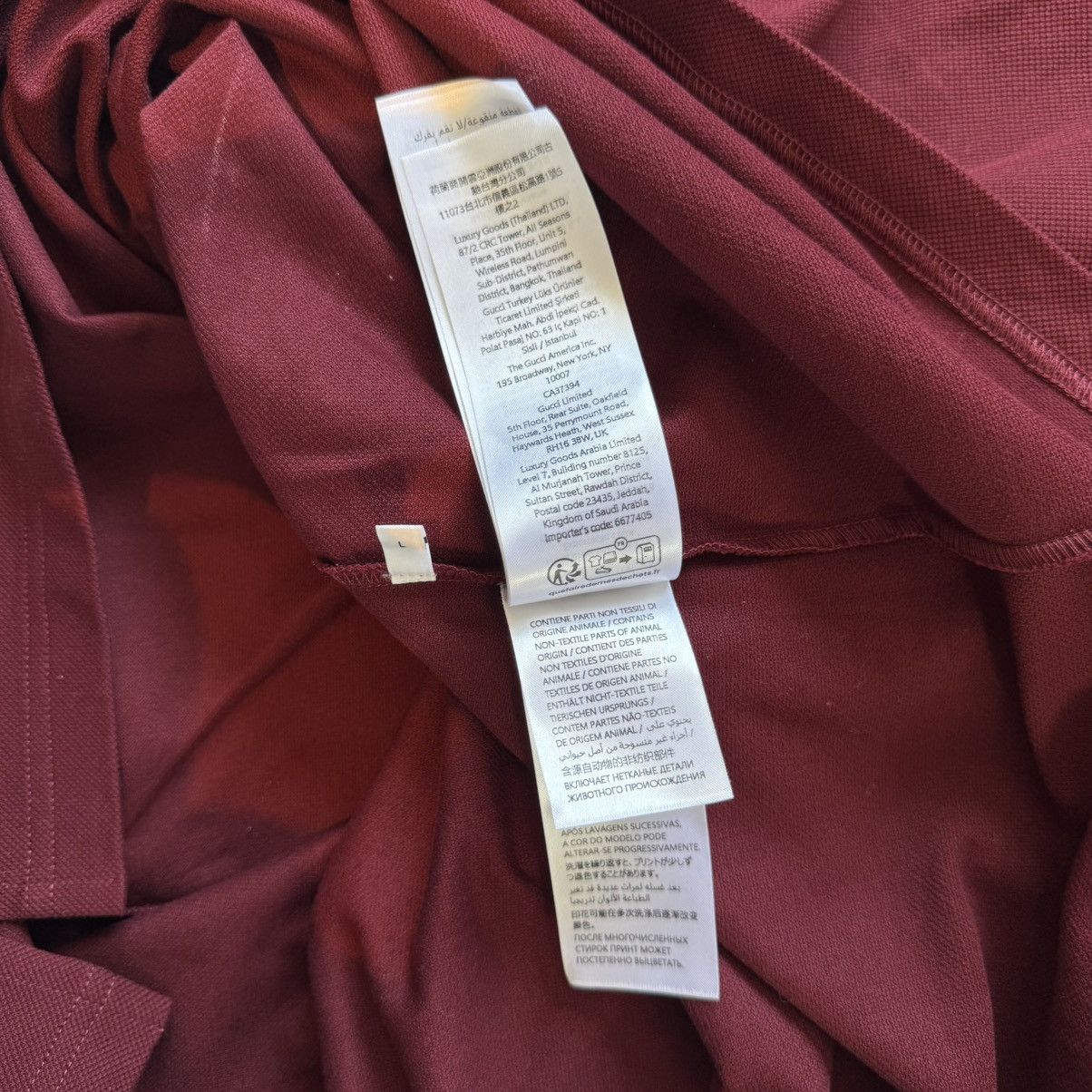 Gucci Gucci Collar Logo Polo Burgundy Size US L / EU 52-54 / 3 - 10 Thumbnail