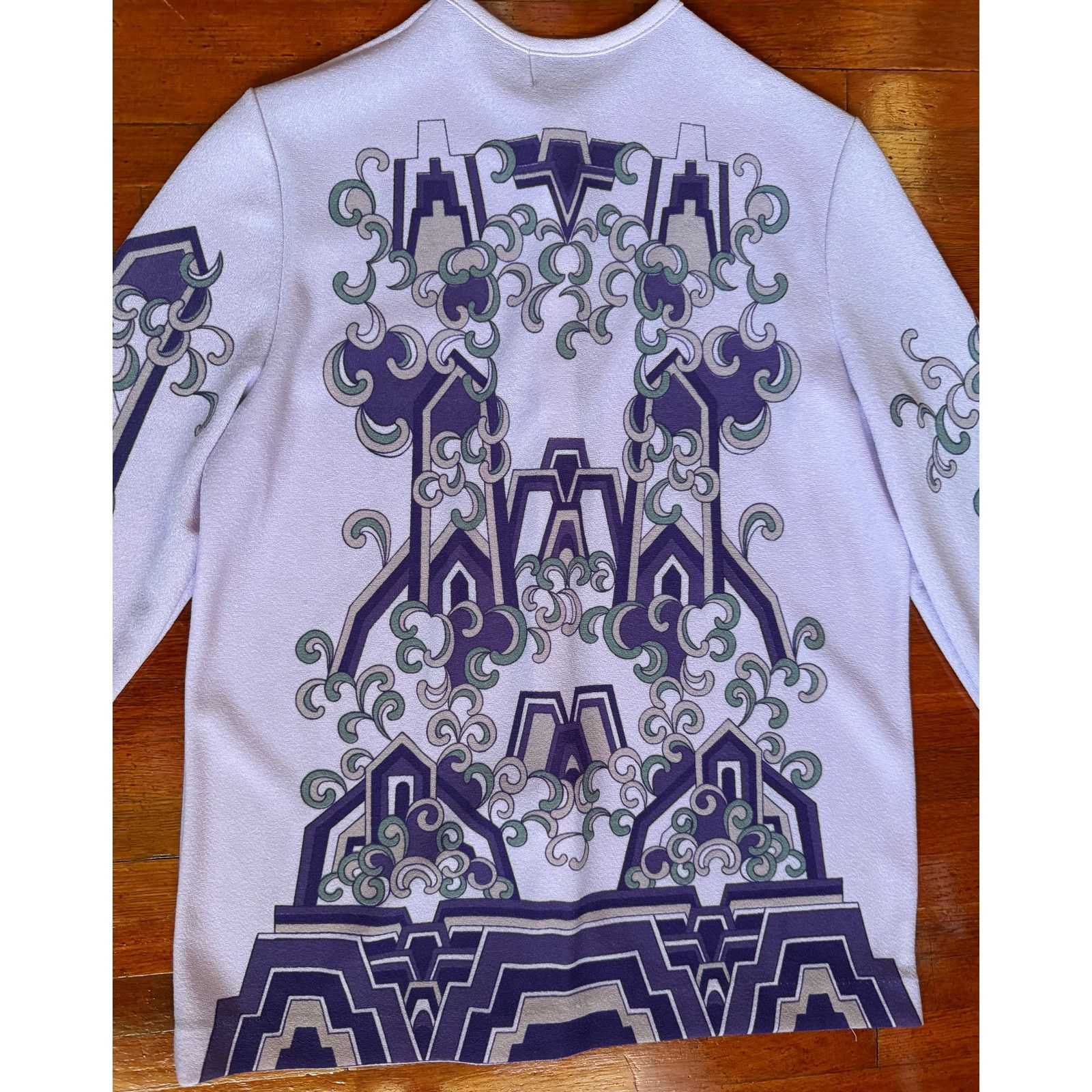 Vintage Vintage 60s Lavender Purple Funky Mod Caridgan Sweater Med Size M / US 6-8 / IT 42-44 - 3 Thumbnail