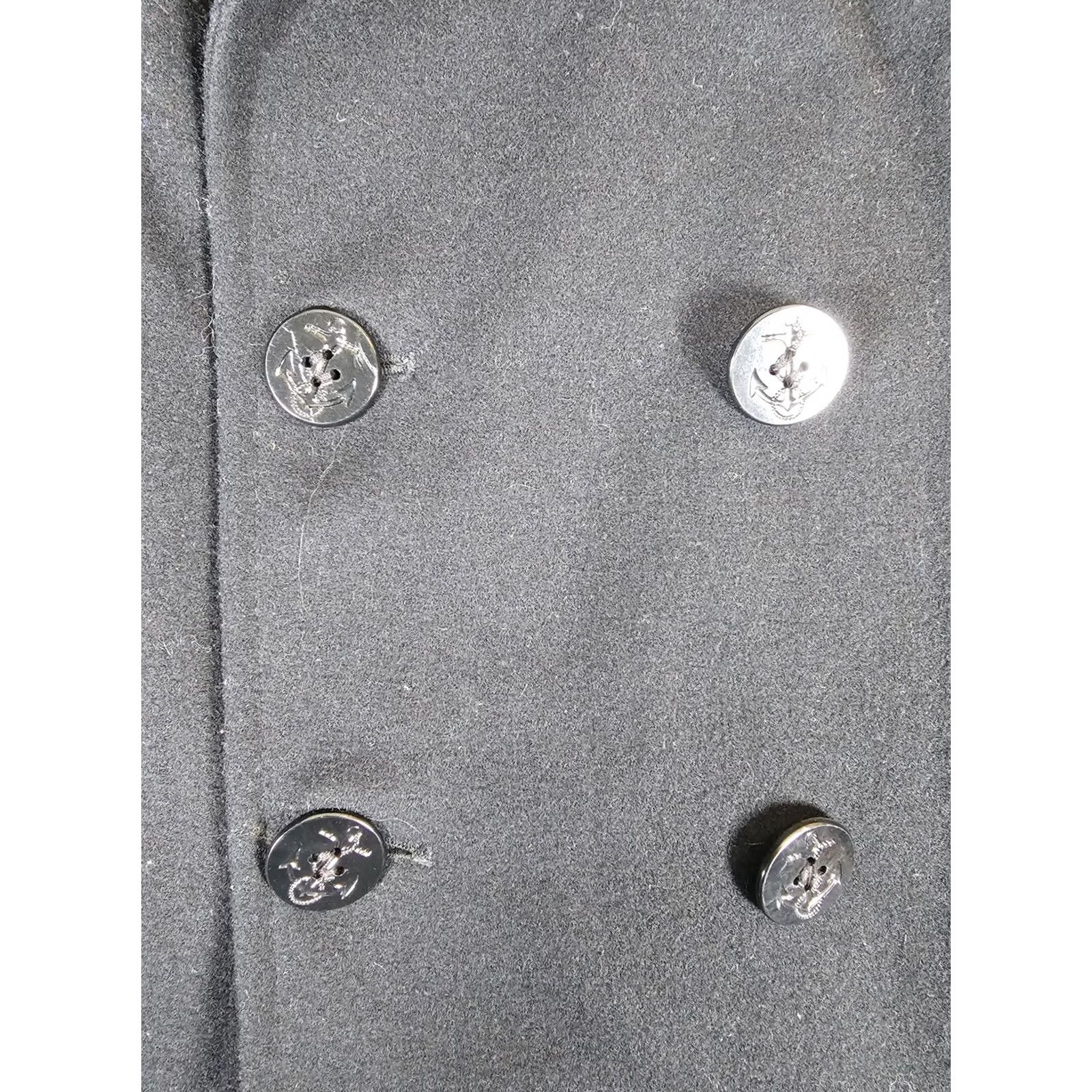 Vintage VINTAGE DSCP Quarterdeck Collection Classic US Navy Wool PeaCoat Mens 36S Black Size US XXS / EU 40 - 4 Thumbnail