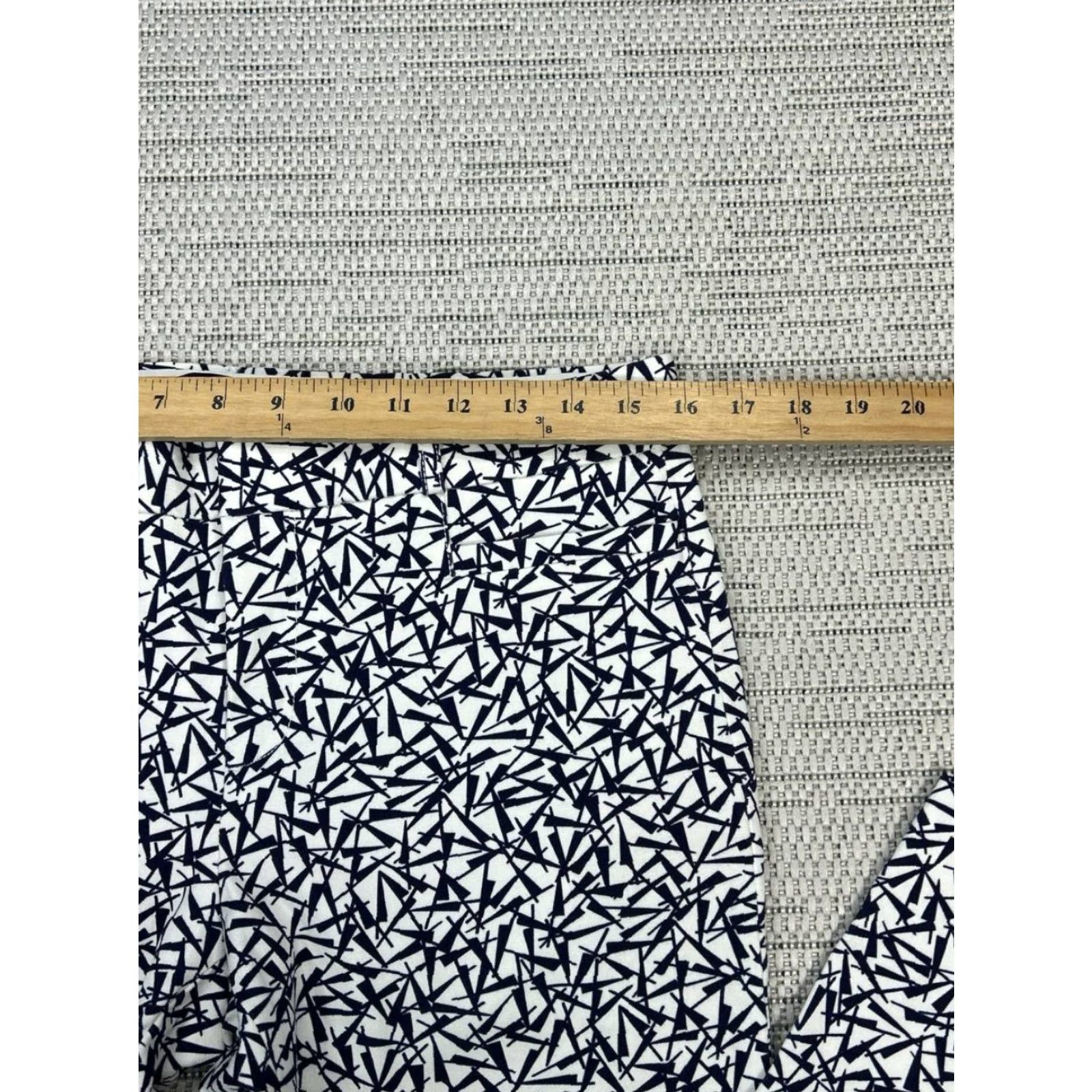 Banana Republic Banana Republic Sloan Pants Womens 6 White Cotton Abstract Straight Leg Size 28" / US 6 / IT 42 - 7 Thumbnail