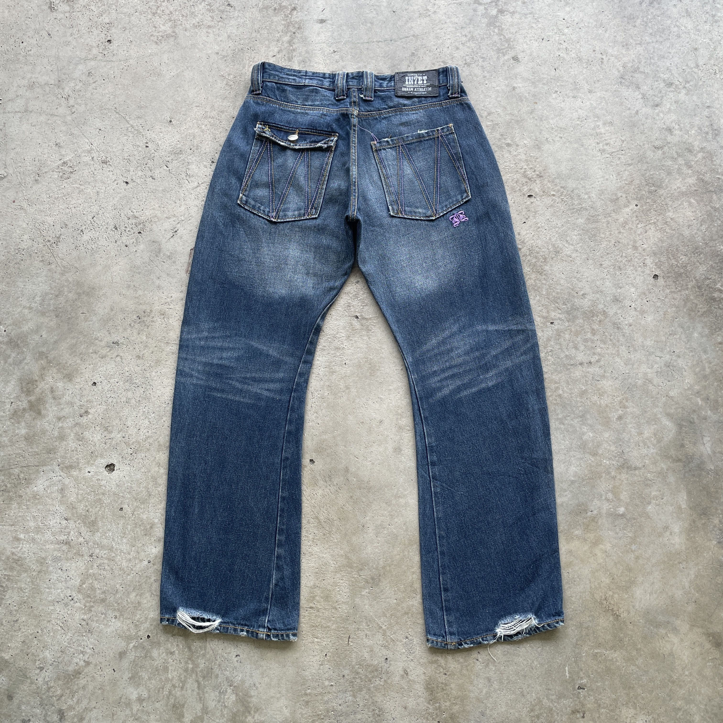 Japanese Brand W32x29.5 VINTAGE IN7ET RARE DENIM FADED JEANS PANTS Size US 32 / EU 48 - 9 Thumbnail