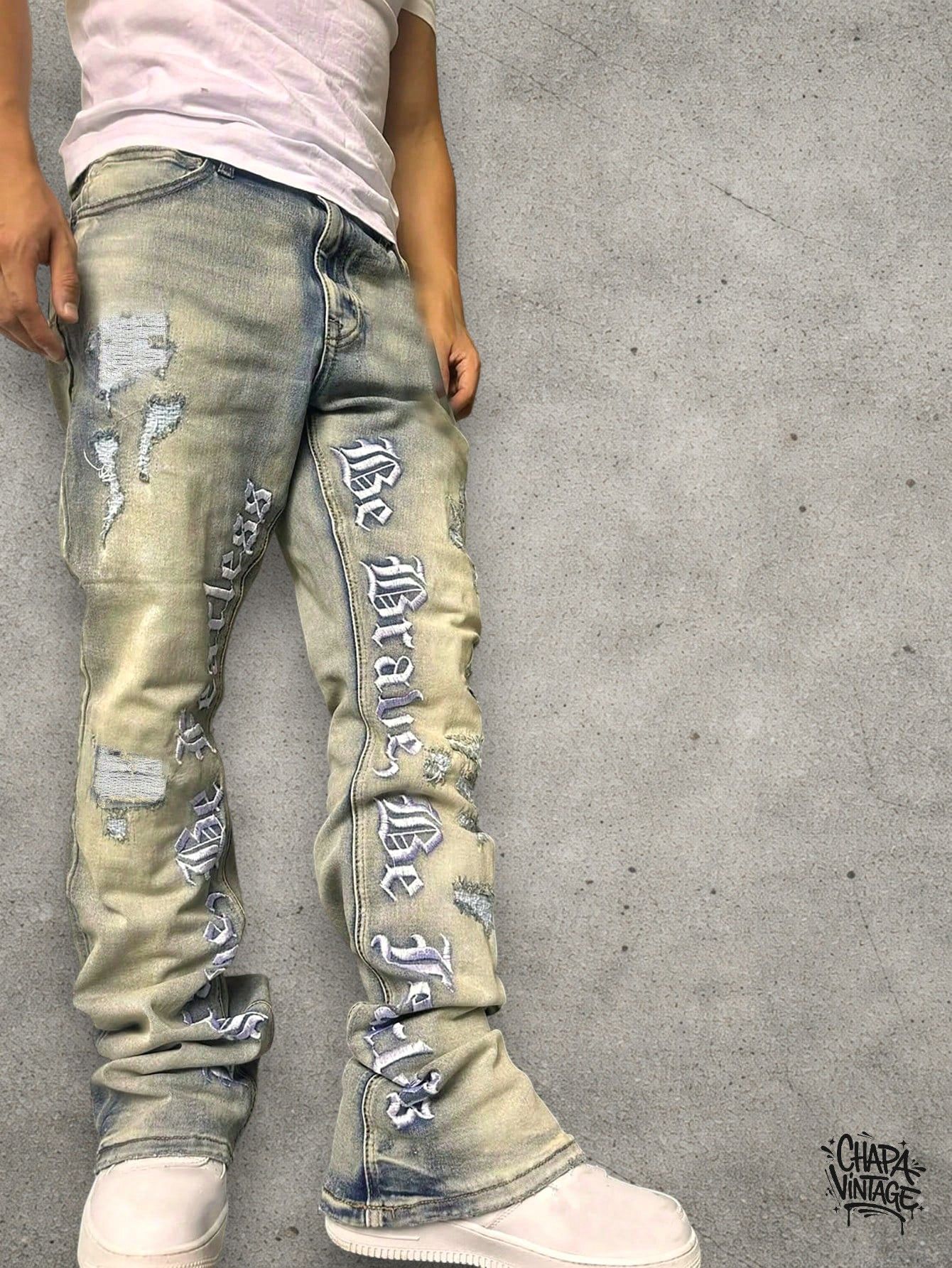 Japanese Brand Washed slim jeans Size US 34 / EU 50 - 2 Thumbnail