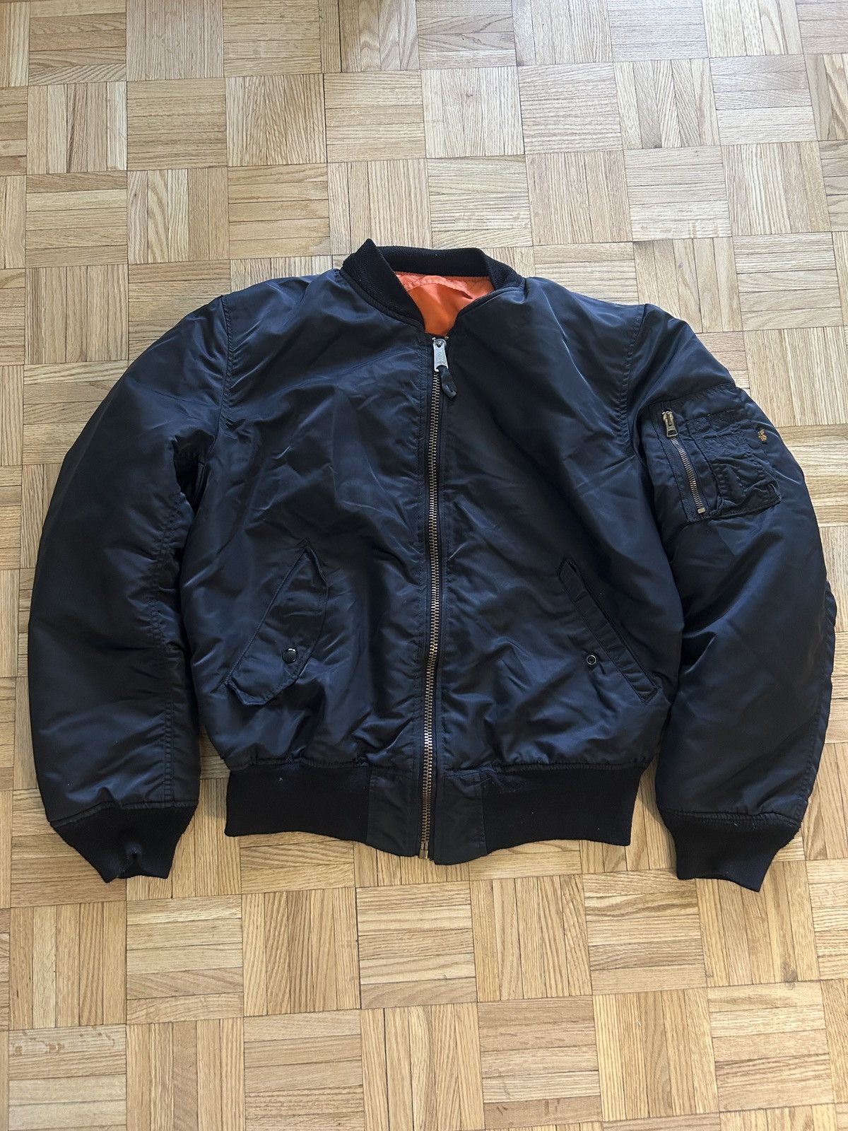Mサイズ Vetements alpha bomber jacket MA-1 Vetements x Alpha Industries Racing Bomber Jacket Black SIZE
