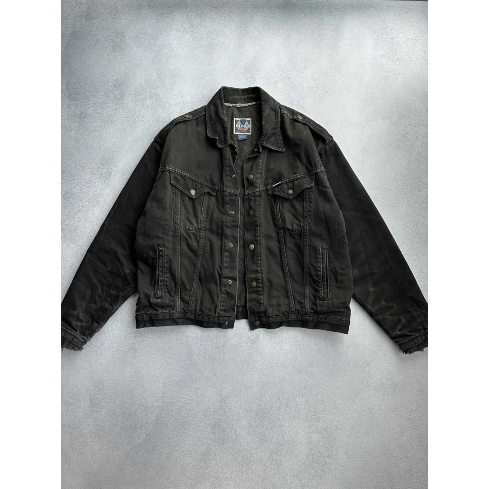 Ferrari VTG Harley-Davidson Biker Blues Moto Distressed Jacket Size US S / EU 44-46 / 1 - 1 Thumbnail