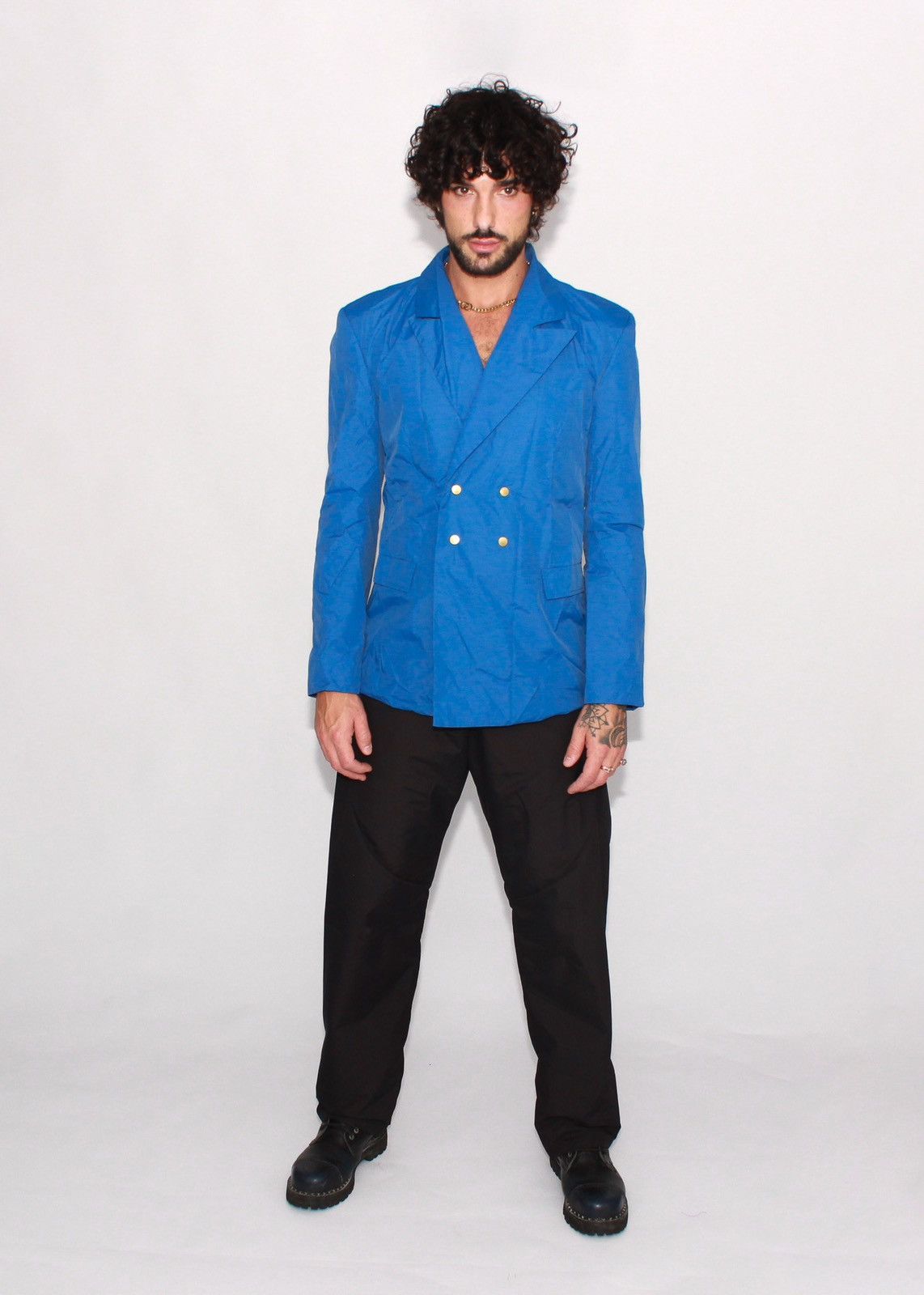 Other !DS! SS22 Nikolaj Storm Pisac Technical Blue Blazer Jacket Size US M / EU 48-50 / 2 - 1 Thumbnail