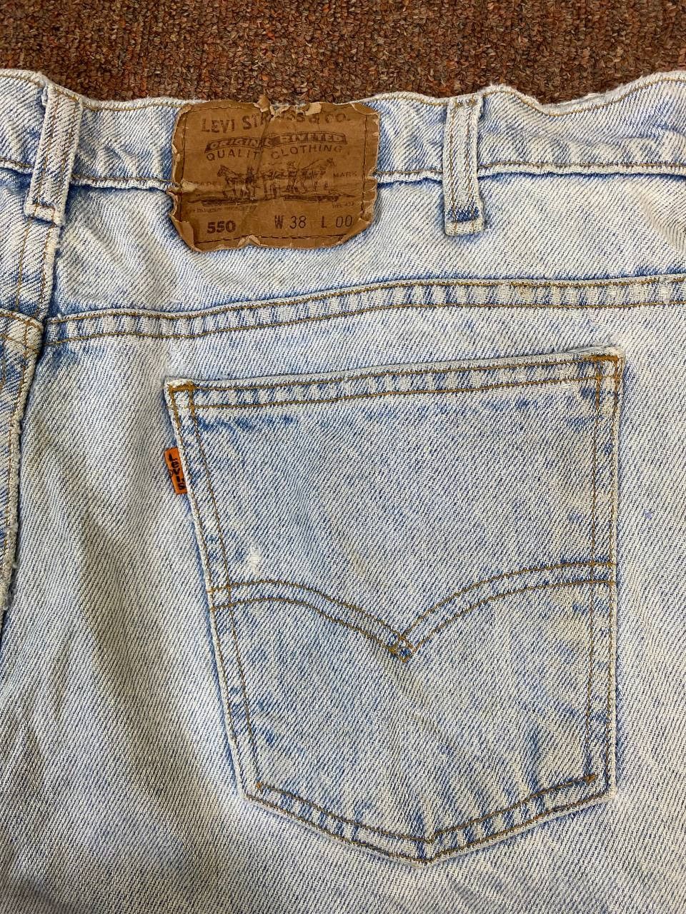 Levi's vintage levis 550 orange tab short denim nice design Size US 39 - 3 Thumbnail