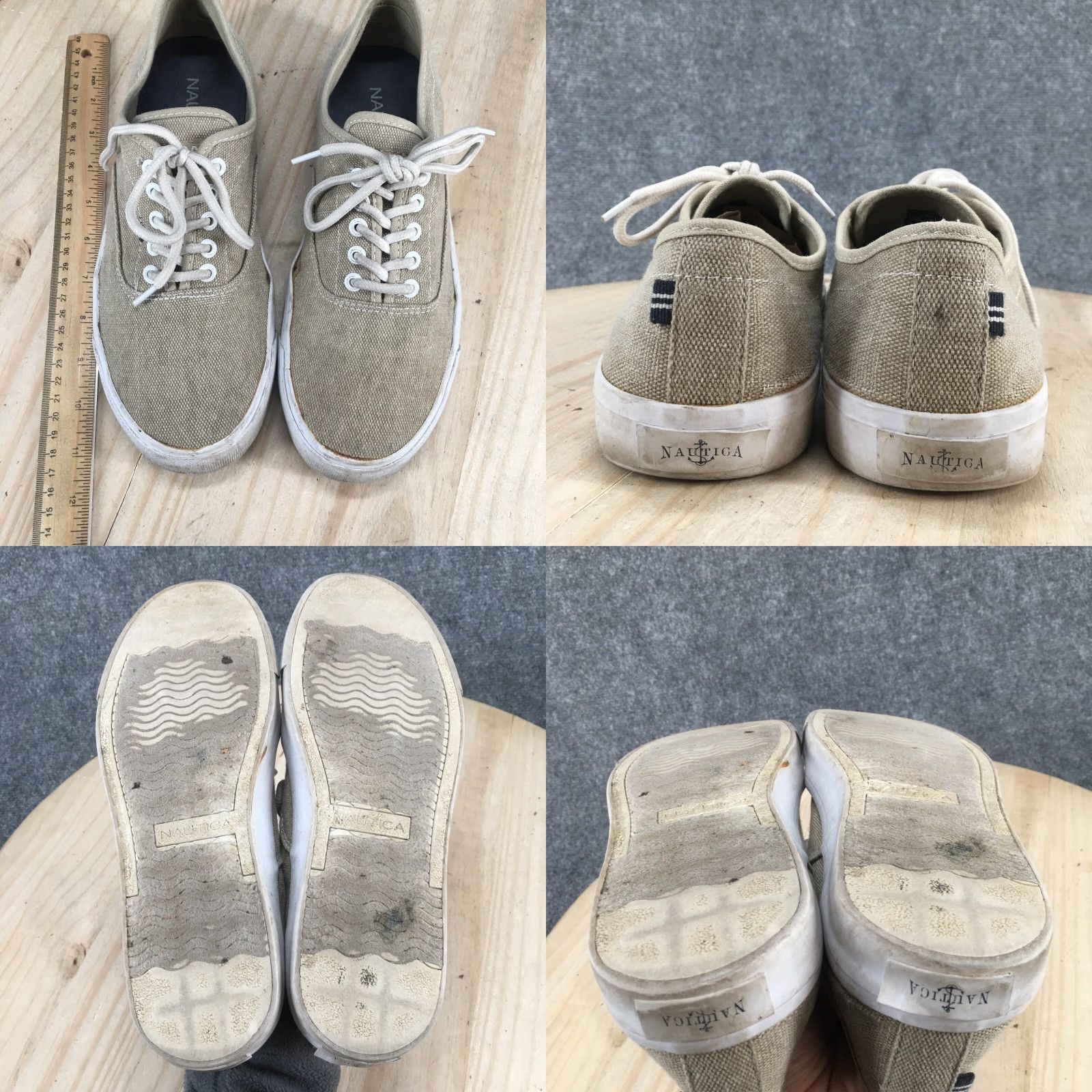 Nautica Nautica Shoes Mens 9.5 Landen Sneakers Brown Canvas Lace Up Low Top Round Toe Size US M / EU 48-50 / 2 - 9 Thumbnail