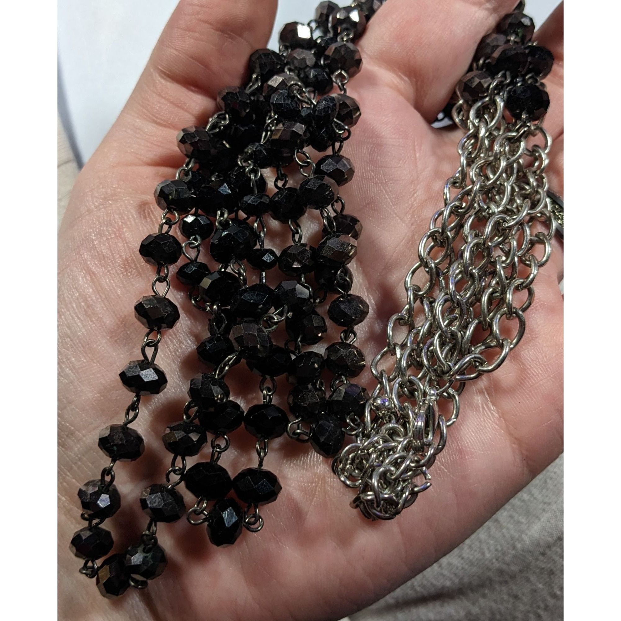 Other Glam Goth Multilayer Faceted Glass Beaded Necklace Size ONE SIZE - 3 Thumbnail