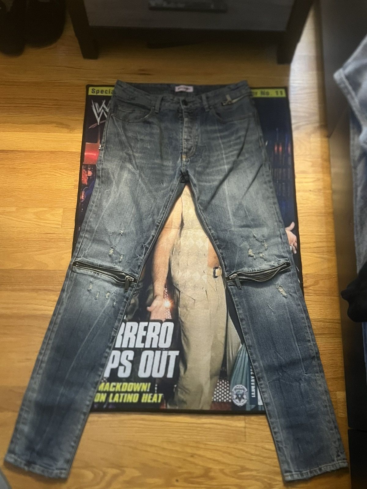Palm Angels Palm Angles Skinny Zip Jeans Size US 30 / EU 46 - 1 Thumbnail