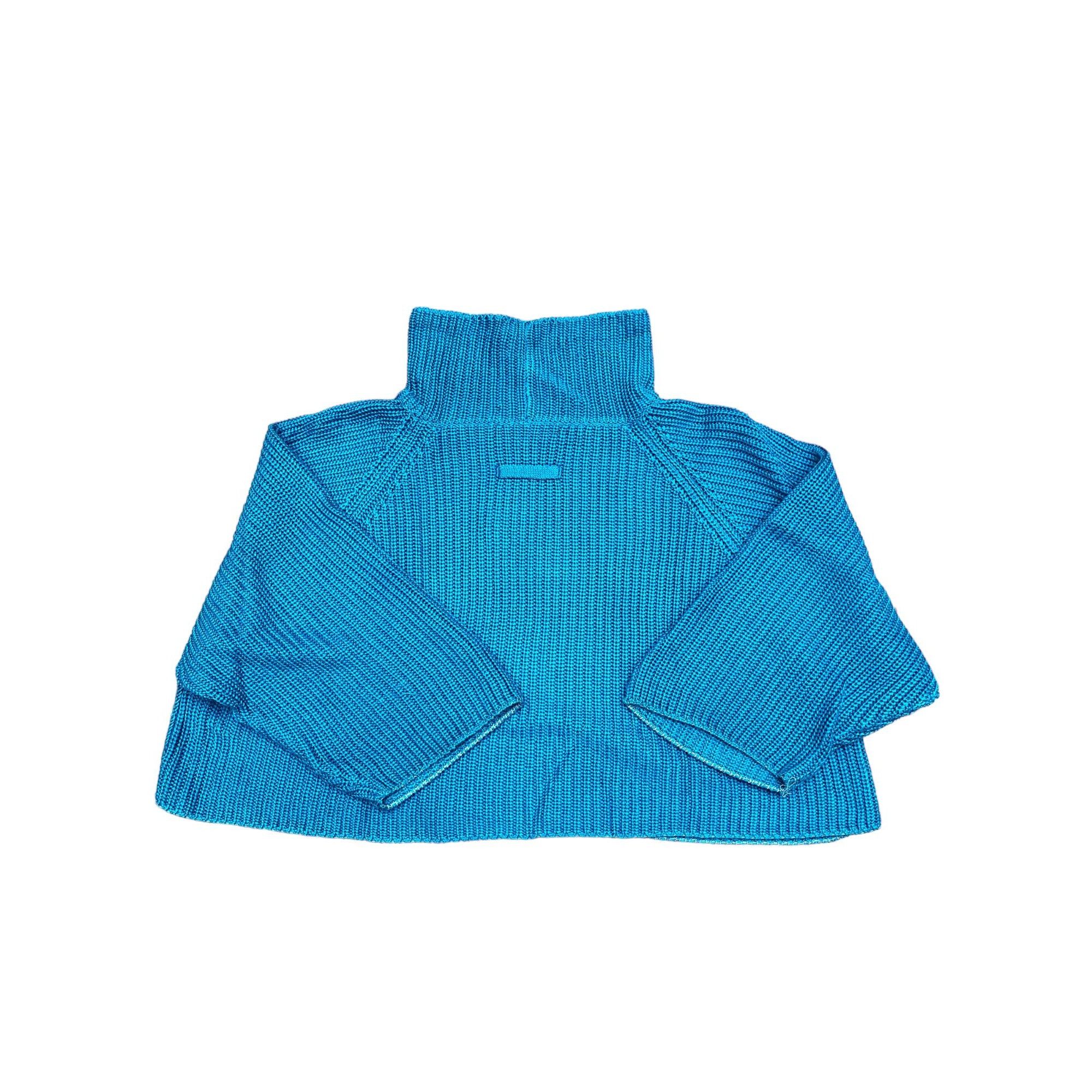 Jean Paul Gaultier Vintage Cropped Blue Knit Size US L / EU 52-54 / 3 - 3 Thumbnail