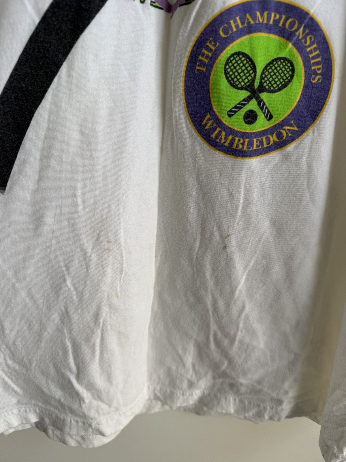Vintage vintage white tshirt wimbledon 1994 Size US XL / EU 56 / 4 - 5 Thumbnail