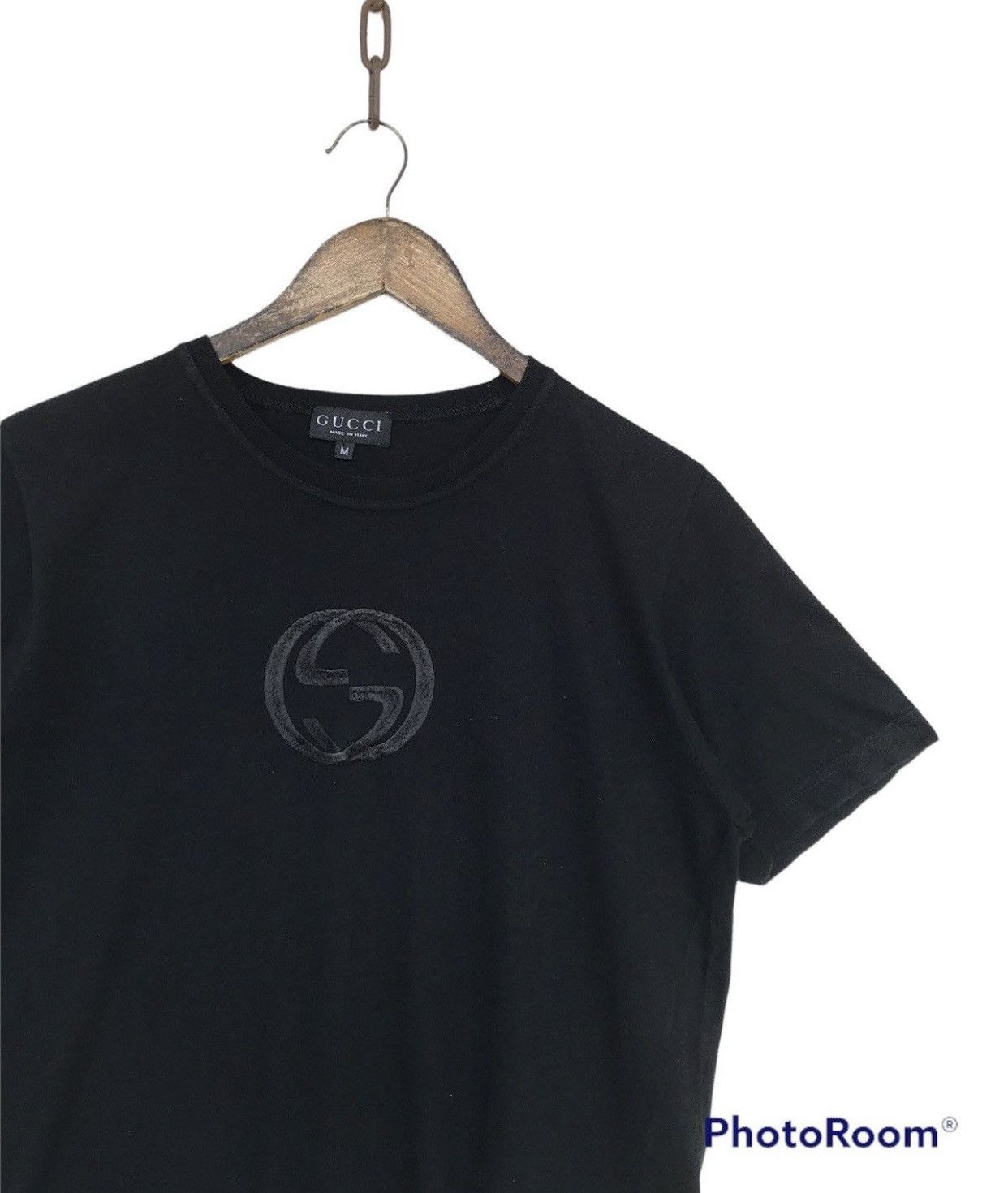Gucci 💥Gucci Embroidery Logo Black Shirt Size M / US 6-8 / IT 42-44 - 2 Thumbnail