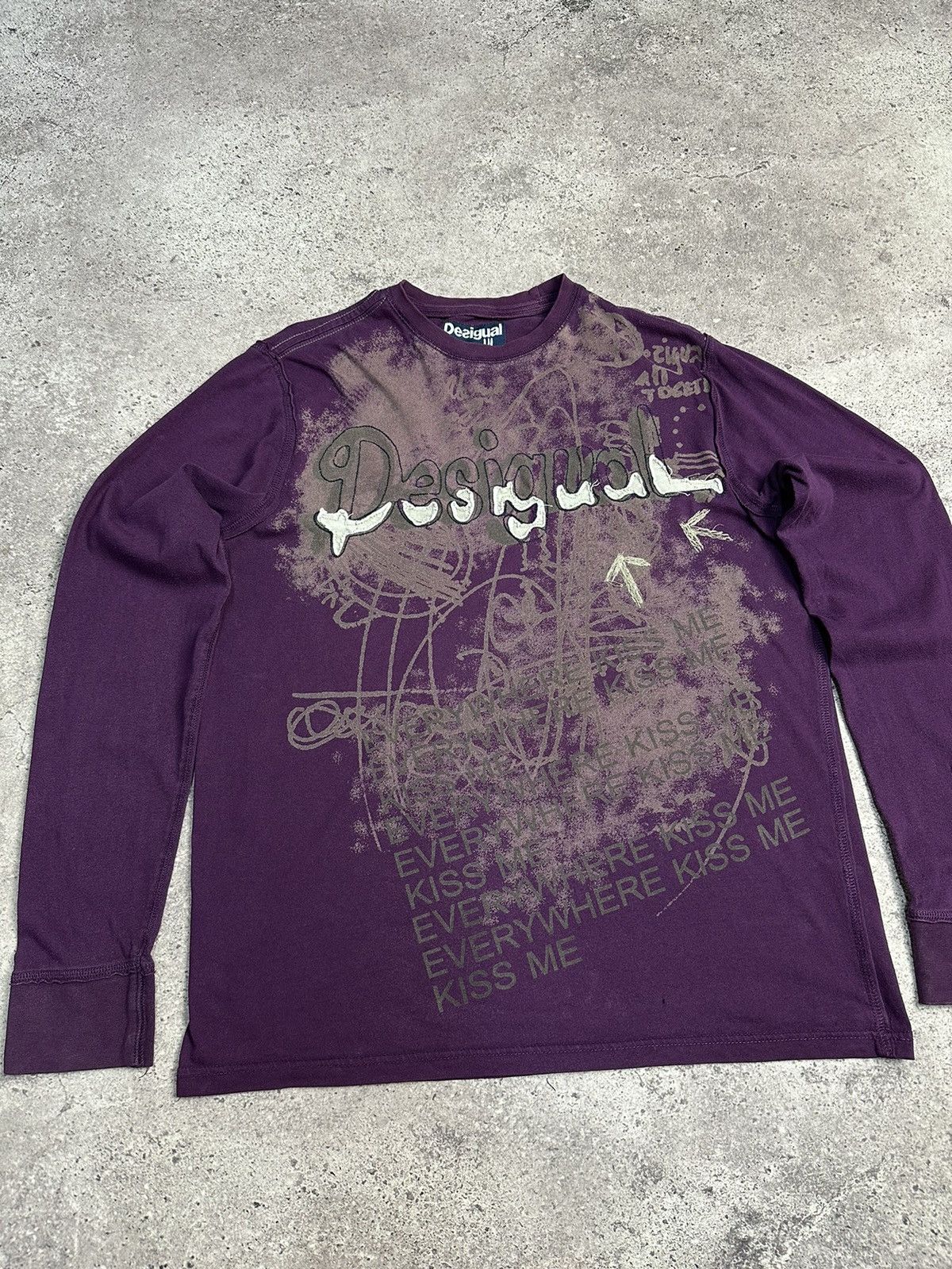 Desigual Vintage Desigual Avant Garde Y2K Long Sleeve Big Logo Size US M / EU 48-50 / 2 - 3 Thumbnail