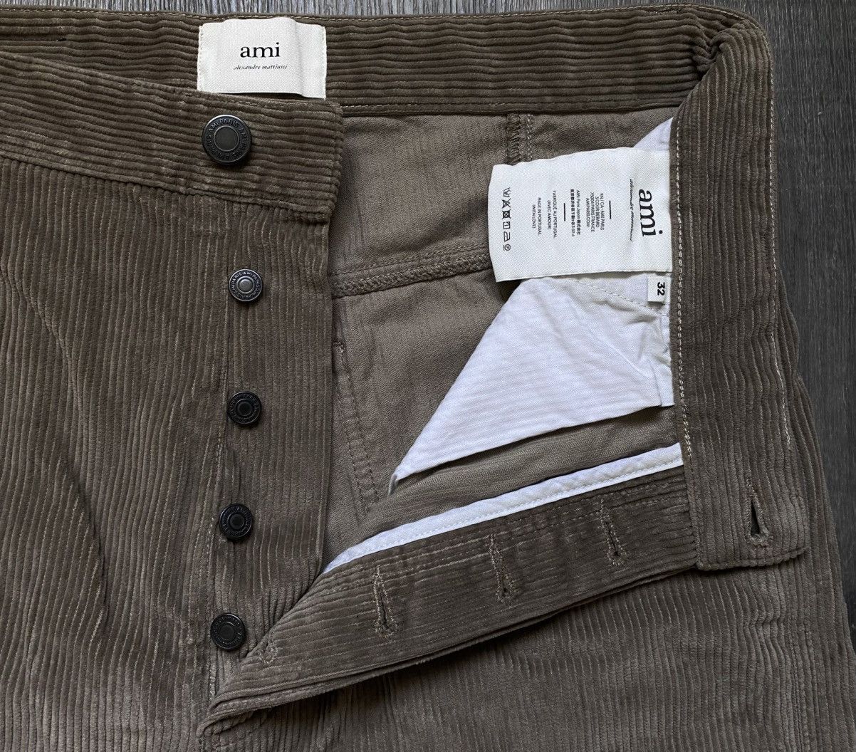 AMI AMI Paris Alexandre Mattiussi Velvet Corduroy Casual Trouser Size US 32 / EU 48 - 10 Thumbnail