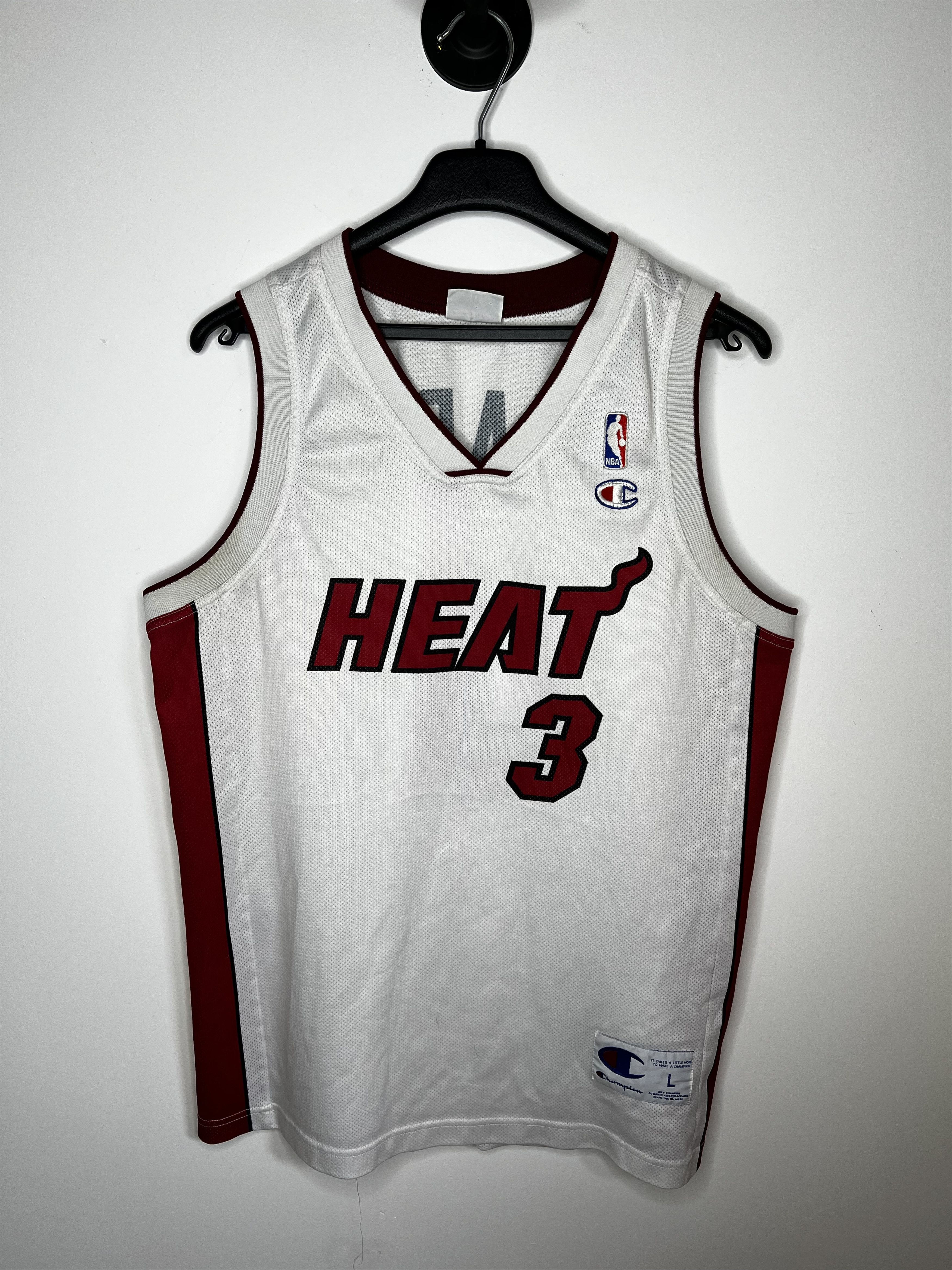 Champion MIAMI HEAT 2003 2010 HOME NBA BASKETBALL SHIRT JERSEY Size US L / EU 52-54 / 3 - 1 Thumbnail