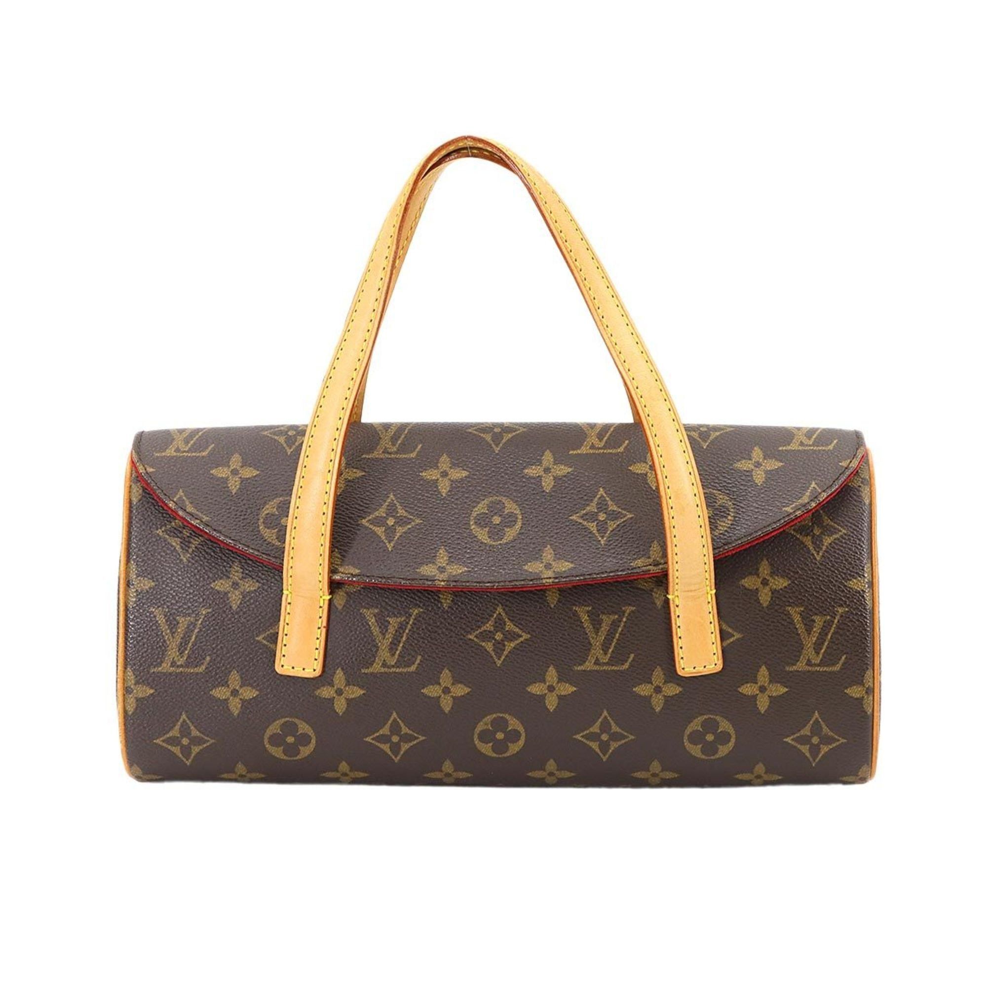 Louis Vuitton Monogram Sonatine Handbag, Brown, M51902, Gold Hardware
