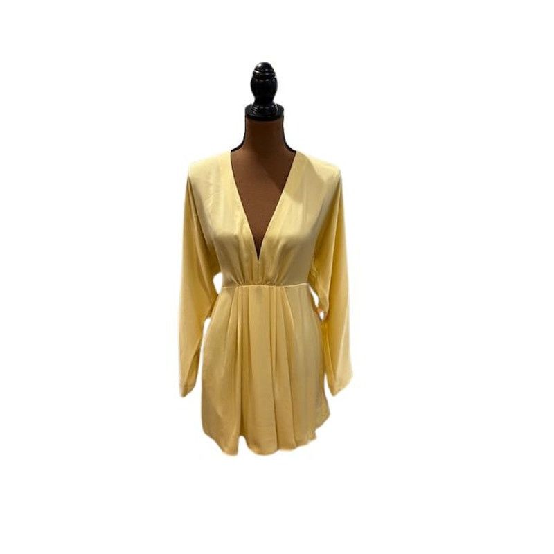 Ramy Brook Ramy Brook “Tanya” V-Neck Satin Mini Dress – Size 10 Size L / US 10 / IT 46 - 1 Thumbnail