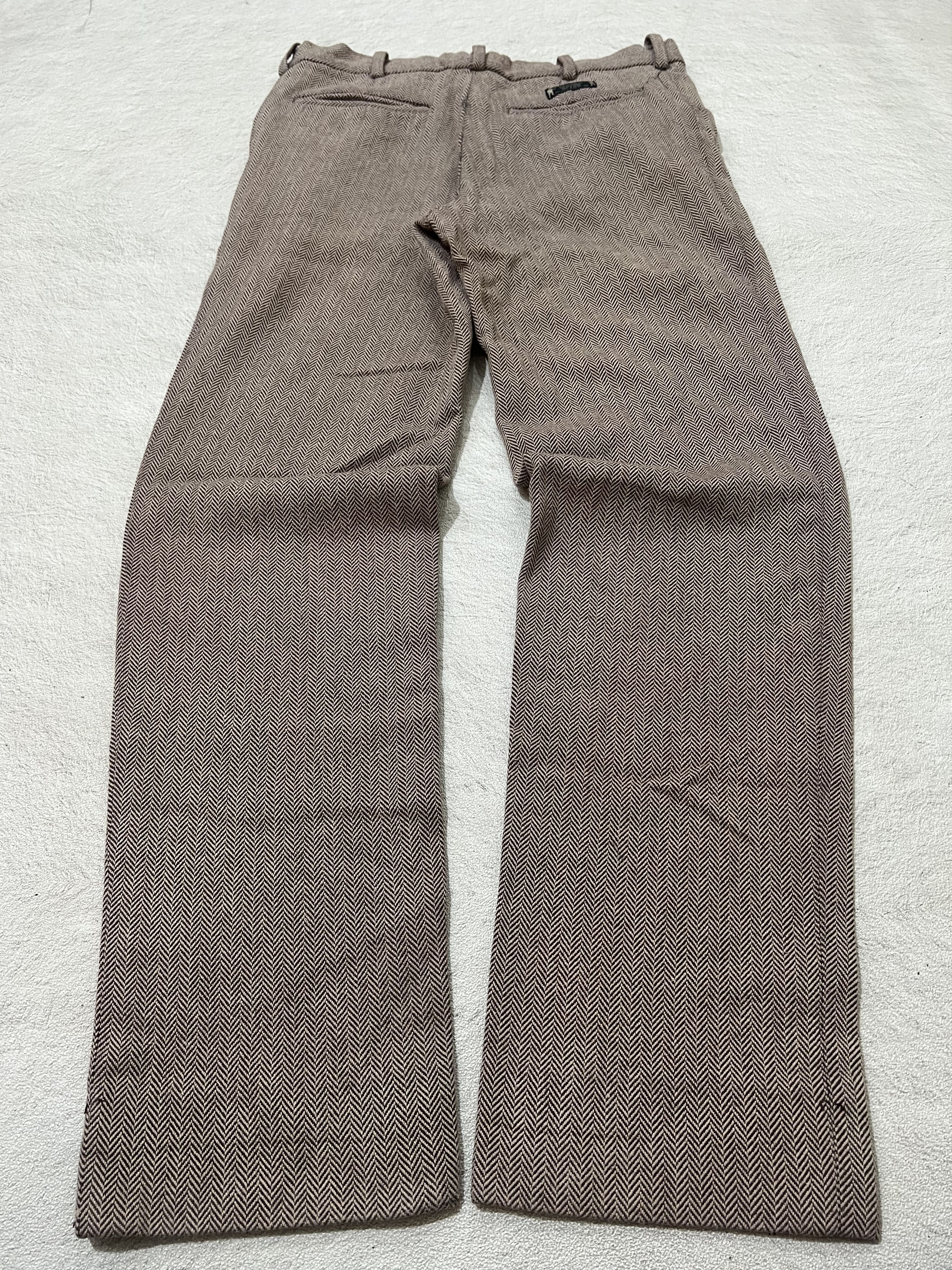 Japanese Brand 2000s Bape Busy Work Wool Herringbone Pants Size US 30 / EU 46 - 2 Thumbnail