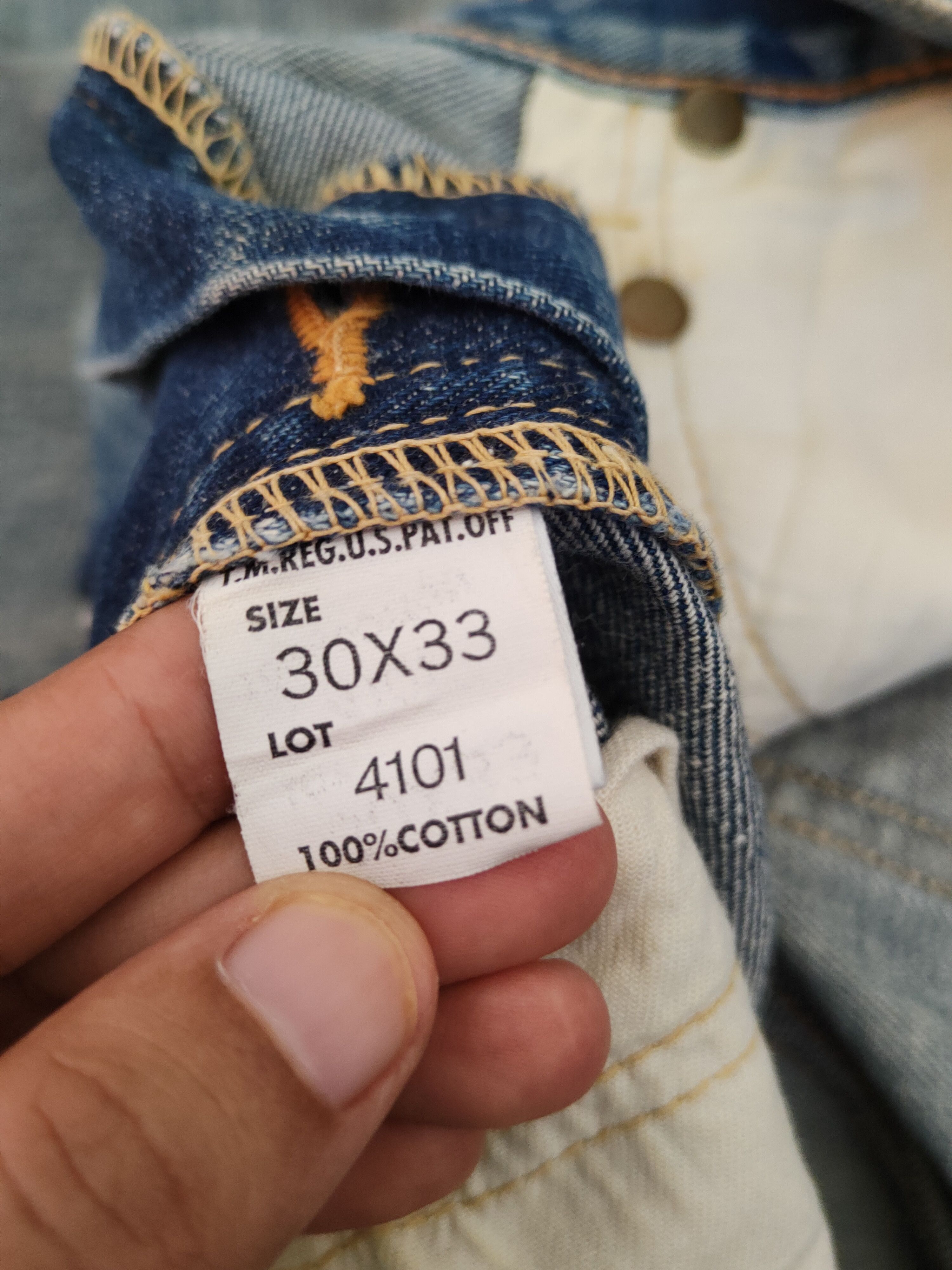 Japanese Brand Lee Dark Blue Faded Distressed Ripped Jeans #S1696 Size US 30 / EU 46 - 16 Thumbnail