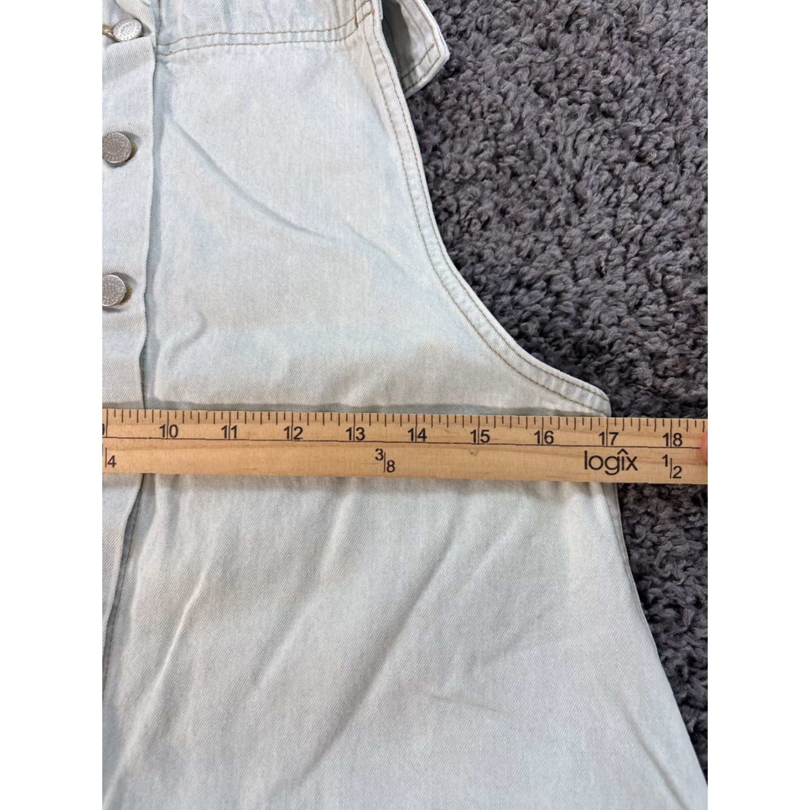 Vintage VINTAGE Squeeze Jeans Overall Shorttails Womens Large Light Wash Denim Pocket 90 Blue Jeans Denim Pockets Womens L Straight Hospital? Size 36" / US 14 / IT 50 - 3 Thumbnail
