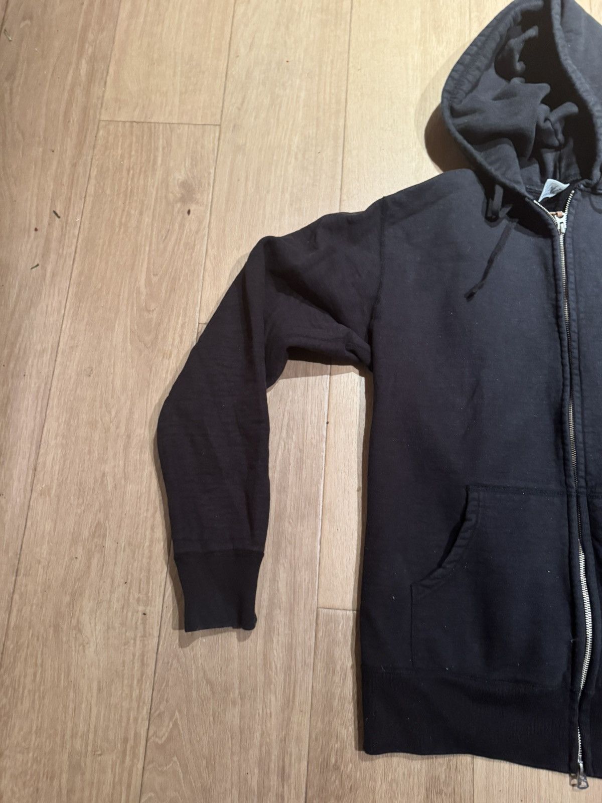 Iron Heart 14oz Ultra Heavyweight Loopwheel Cotton Zip Up Hoodie - Blk Size US XXL / EU 58 / 5 - 1 Thumbnail