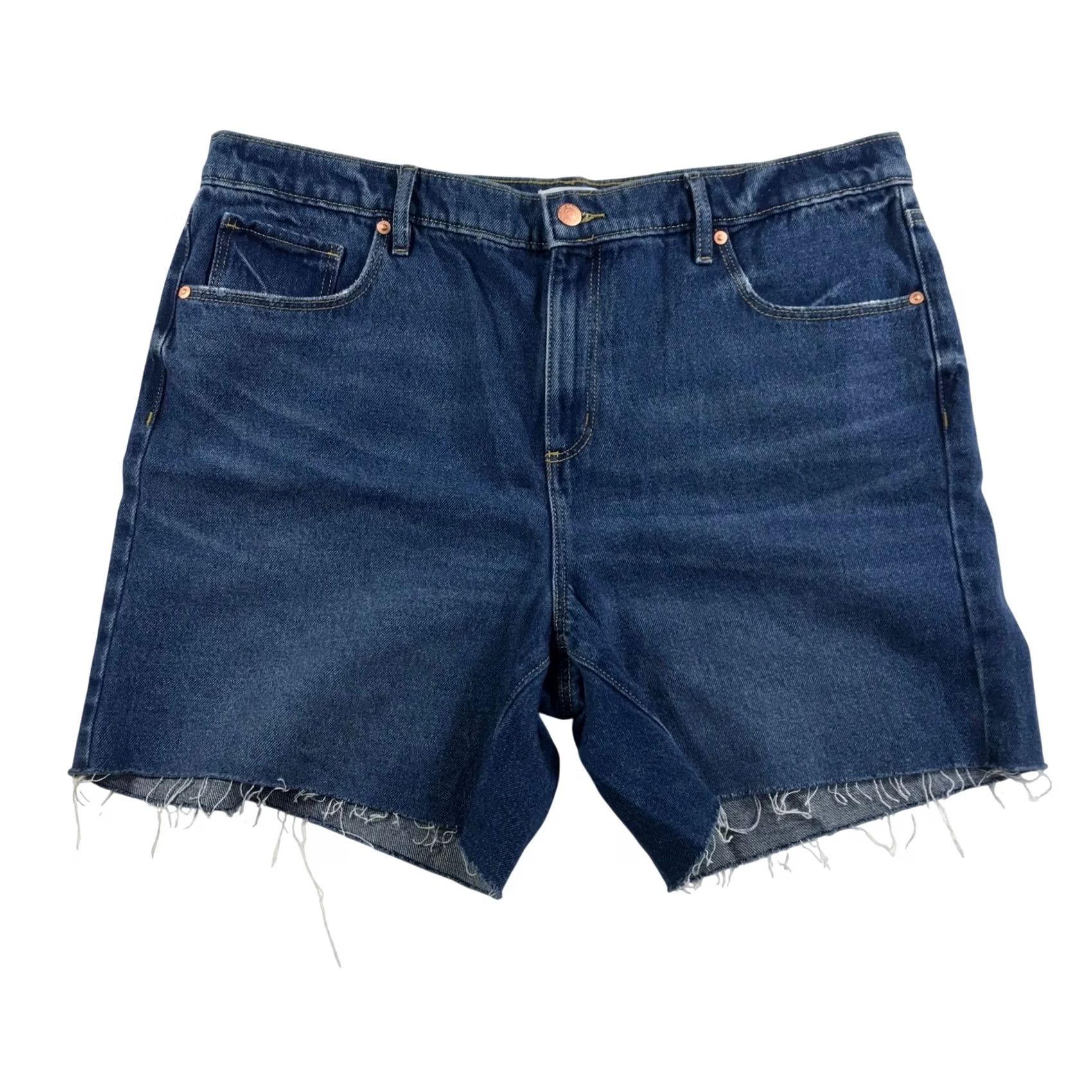 Loft LOFT The Boyfriend Short High Rise Blue Denim 14 Wash 5.5" Casual Summer Boho Fit Size 25" / US 0 / IT 36 - 2 Thumbnail