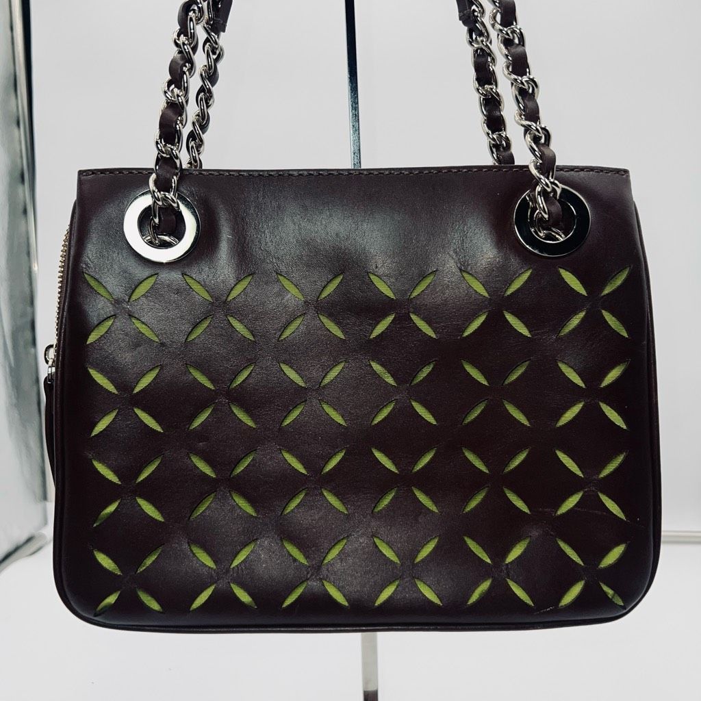 Kate Spade Kate Spade Laser Cut Chain Double Handle Shoulder Leather Ba Size ONE SIZE - 6 Thumbnail