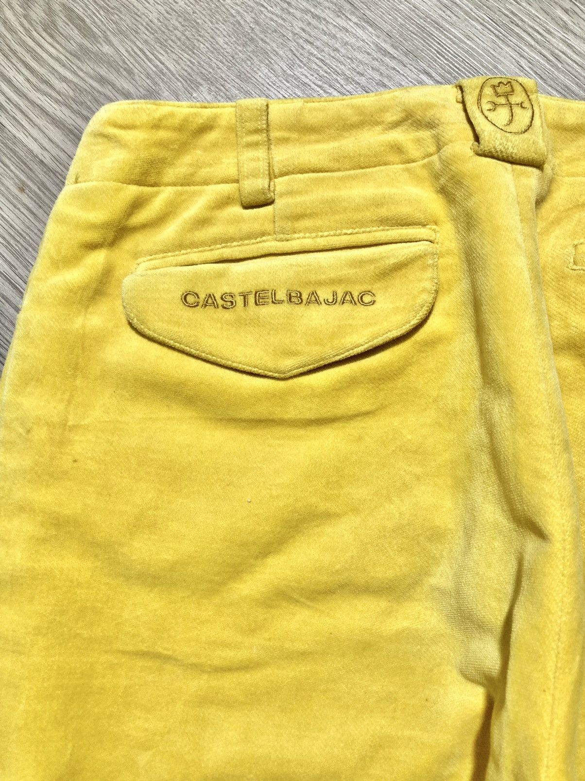 Jean Charles De Castelbajac 1990s Vintage Castelbajac Sport Wax Pants Yellow Luxury Size US 26 / EU 42 - 6 Thumbnail