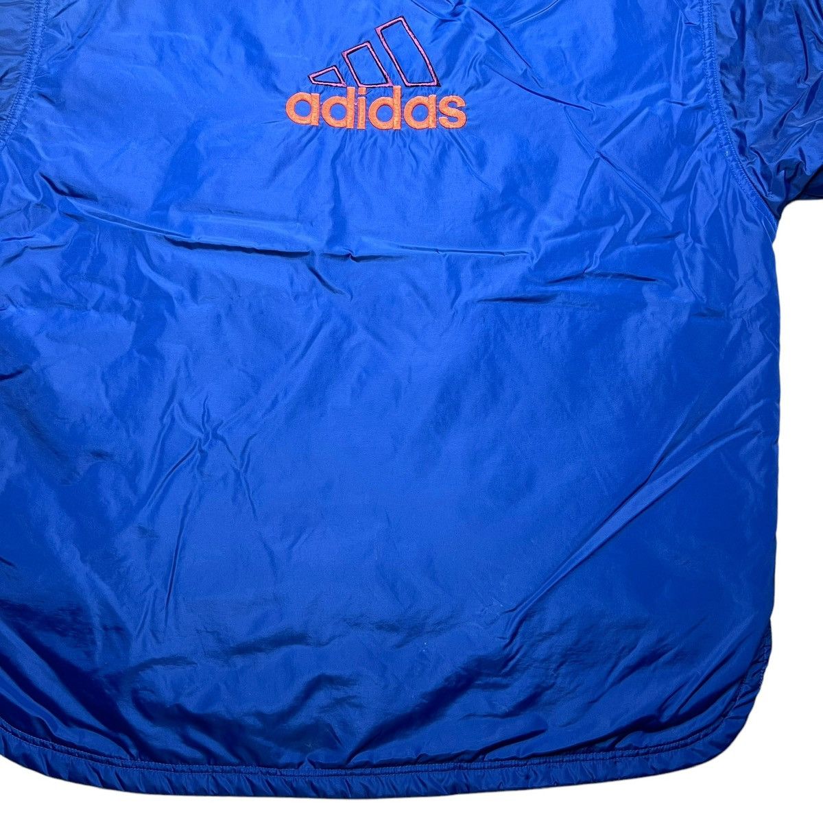 Adidas × Vintage Vintage 1990s Adidas Logo Striped Fleece Lined Anorak Jacket Size US XL / EU 56 / 4 - 13 Thumbnail