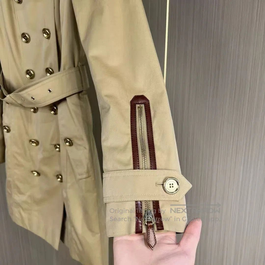 Burberry Burberry Gold Belted Plaid Trench Coat. Size S / US 4 / IT 40 - 4 Thumbnail