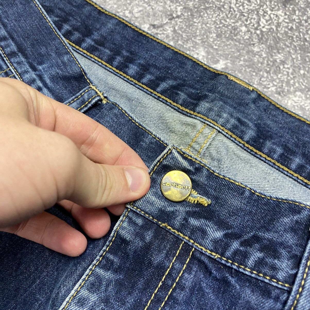 Vintage Vintage Carhartt Wip Patch logo 90’s workwear denim shorts Size US 38 / EU 54 - 10 Thumbnail