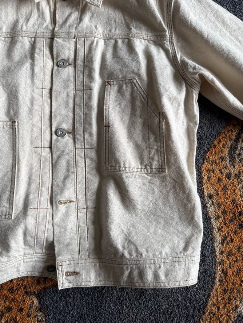 Freewheelers Freewheelers FREEWHEELERS "GLAZIER" Work Jacket in White-2 Size US L / EU 52-54 / 3 - 3 Thumbnail