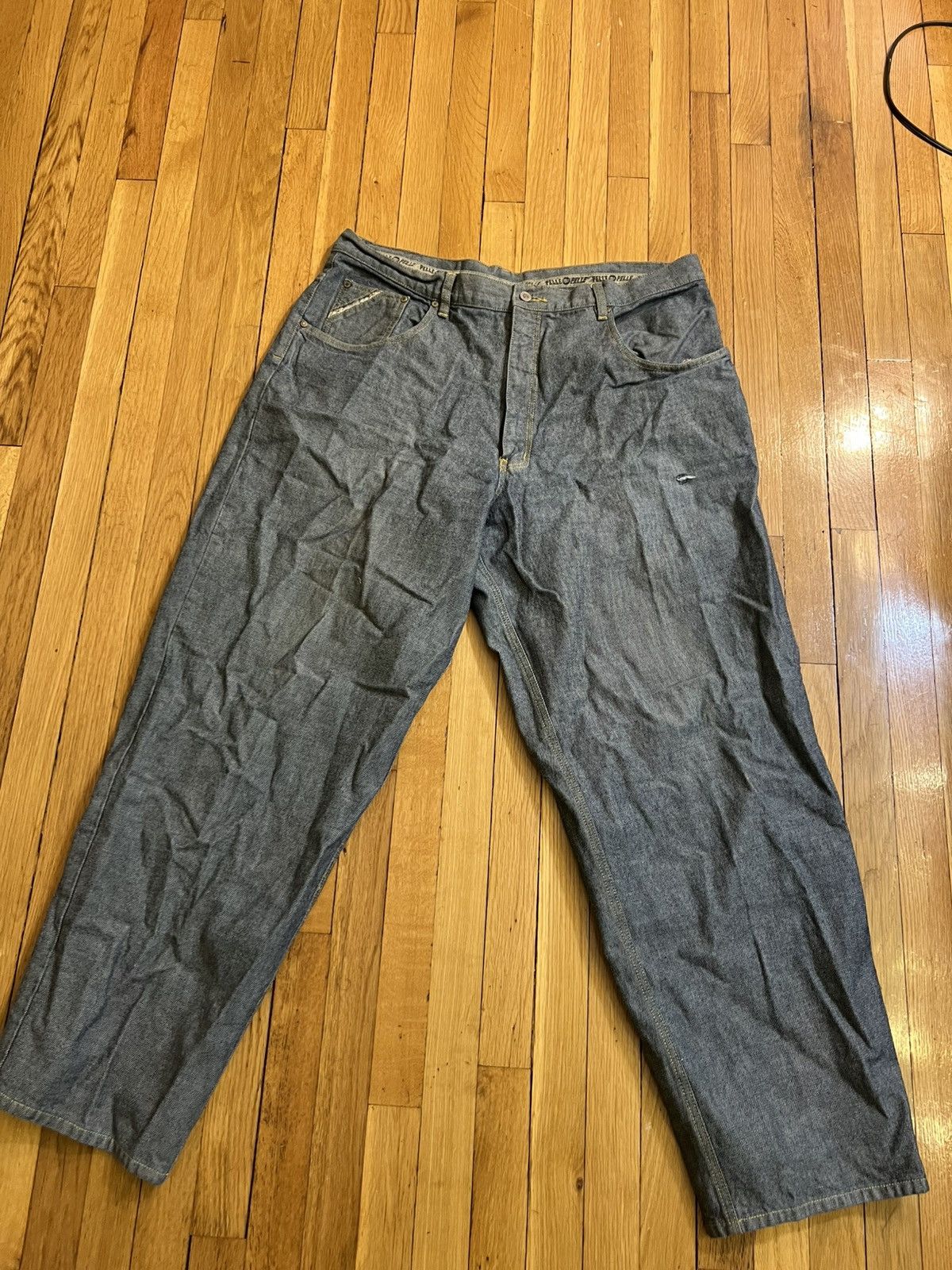 Other Pelle Pelle Distressed Wide-Leg Jeans Size US 42 / EU 58 - 2 Thumbnail