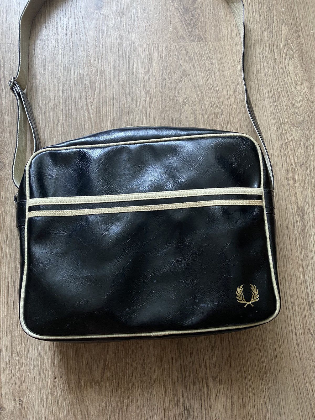 Fred Perry × Vintage Vintage 90s Fred Perry leather bag Size ONE SIZE - 2 Thumbnail