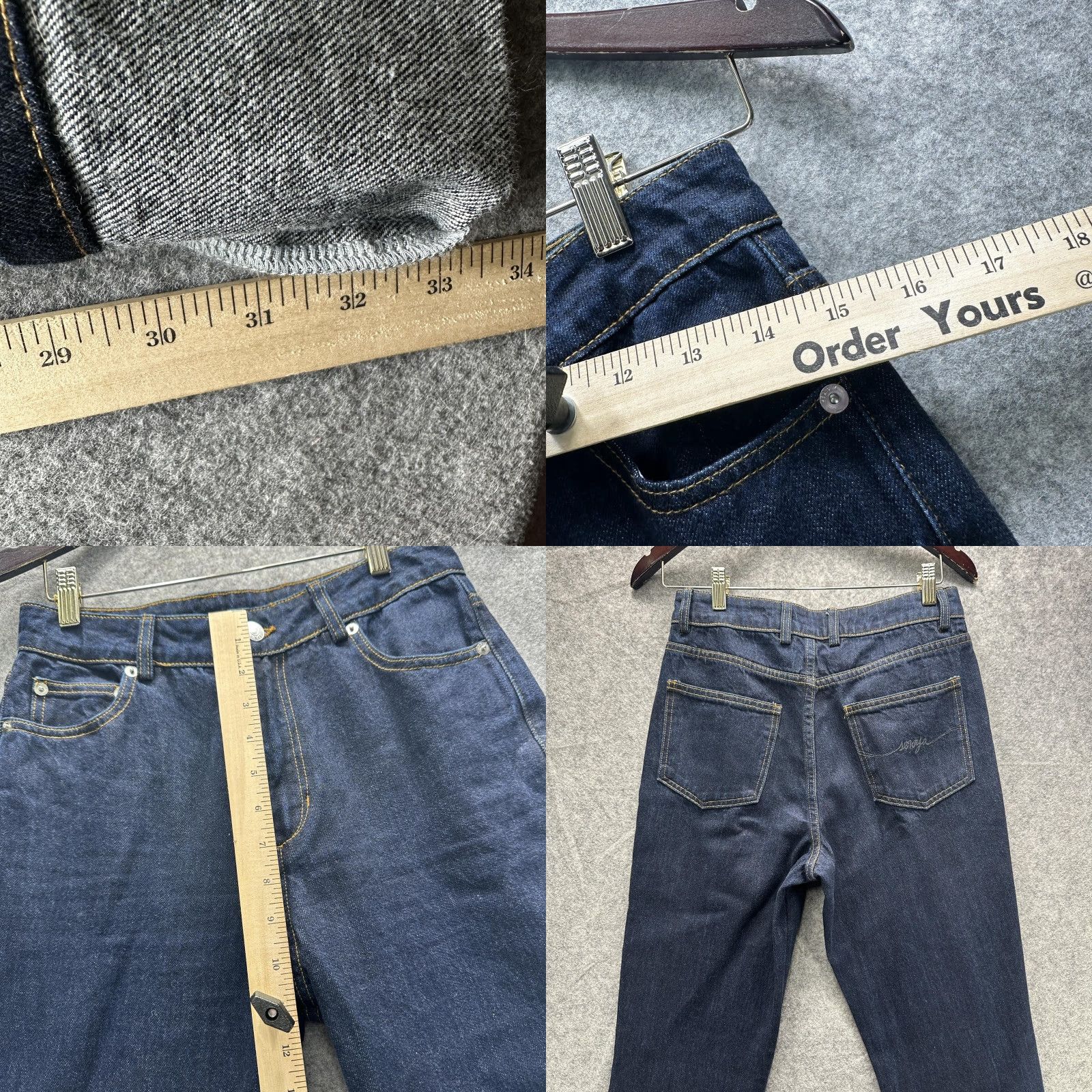 SER.O.YA SER.O.YA Jeans Womens 26 Blue Rinse High Rise Straight Selvedge Denim 5 Pocket Size 26" / US 2 / IT 38 - 8 Thumbnail