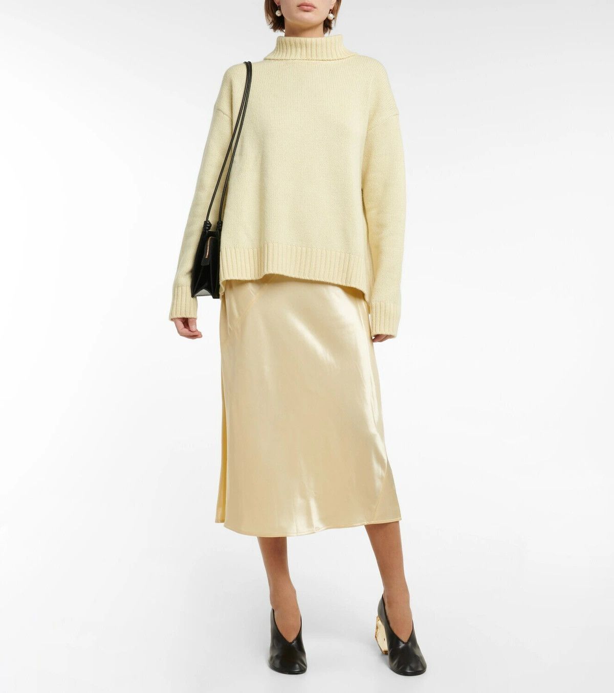 Jil Sander o1y1025 Midi Skirt in Yellow Size 30" / US 8 / IT 44 - 5 Thumbnail