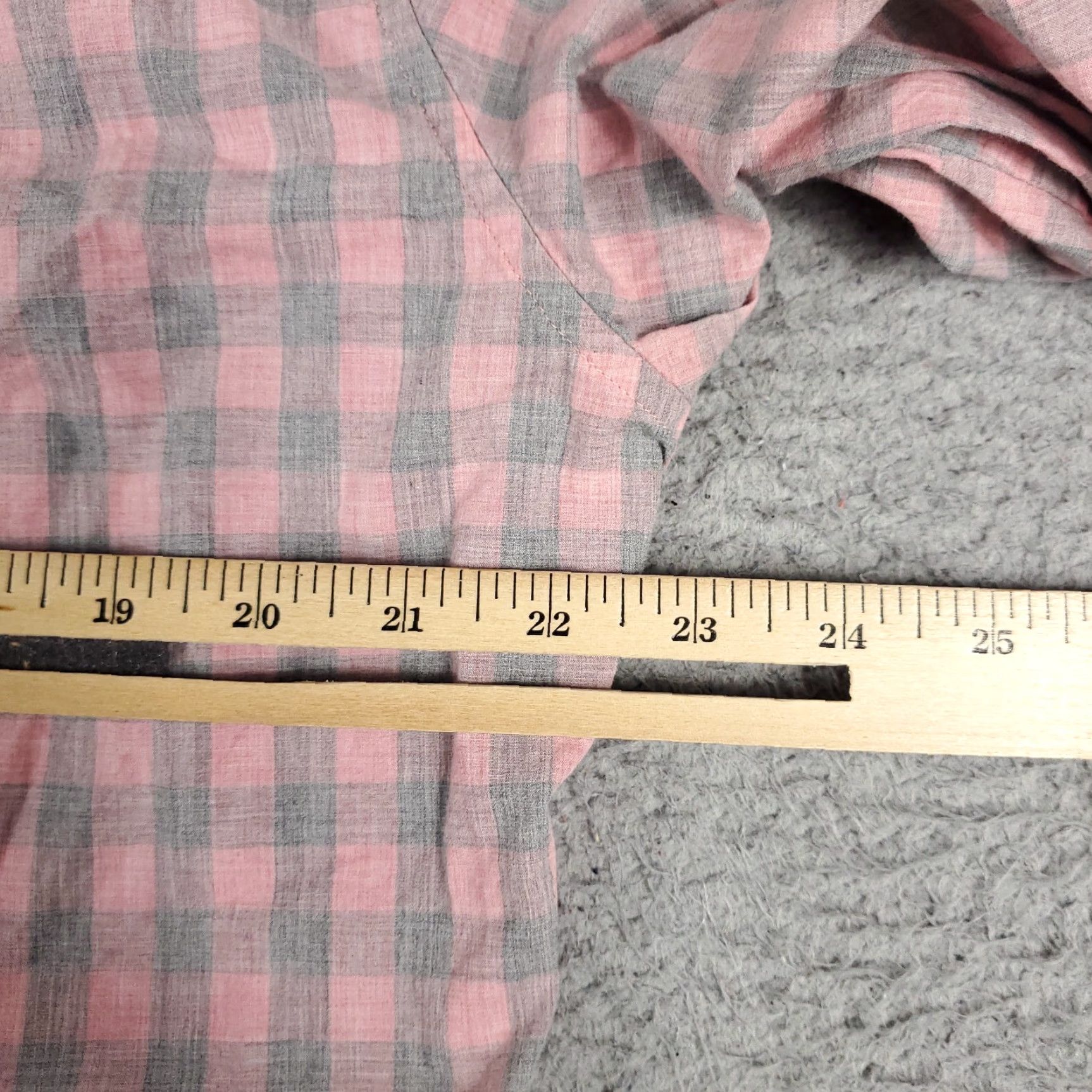 Bonobos Bonobos Shirt Mens Large Pink Gray Check Button-Up Long Sleeve Casual Professional Business Dress Size US L / EU 52-54 / 3 - 5 Thumbnail